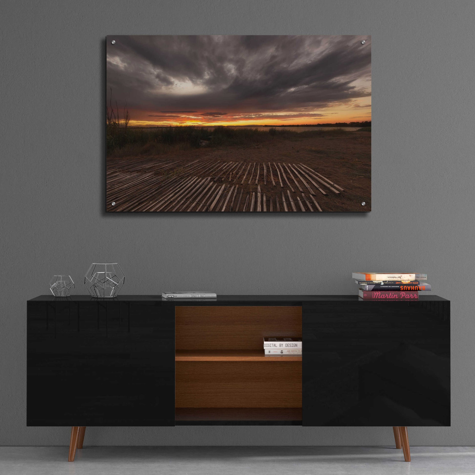 Epic Art 'Stormy Sunset' by Sebastien Lory, Acrylic Glass Wall Art,36x24