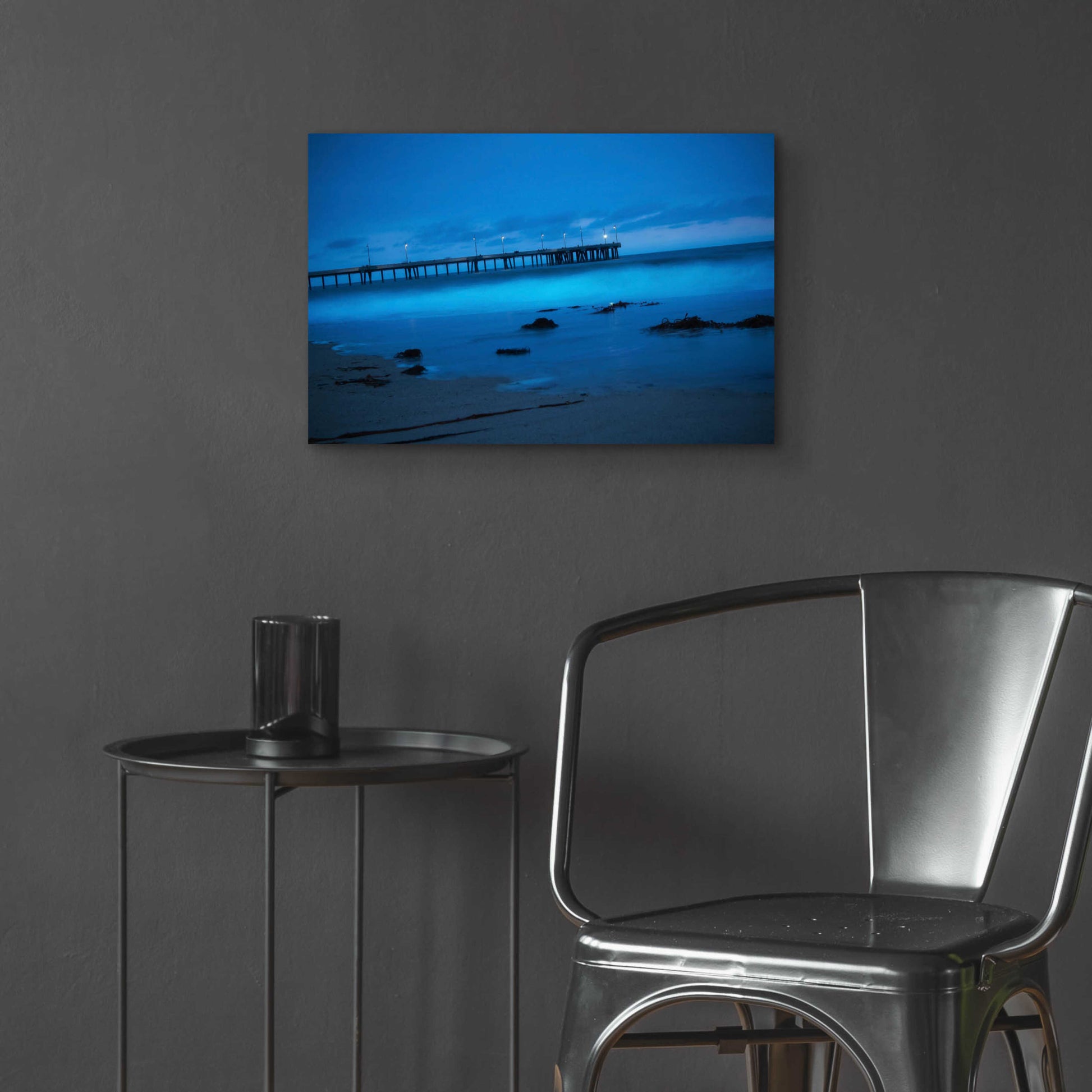 Epic Art 'Blue Hour Pier' by Sebastien Lory, Acrylic Glass Wall Art,24x16