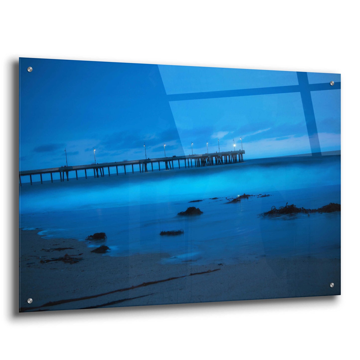 Epic Art 'Blue Hour Pier' by Sebastien Lory, Acrylic Glass Wall Art,36x24