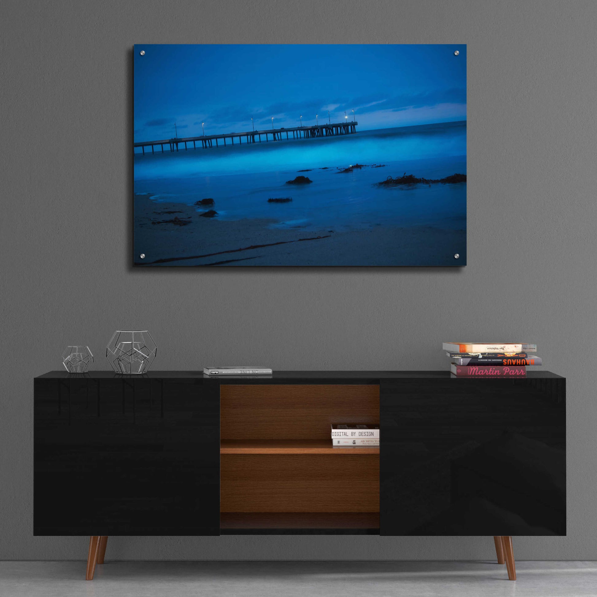 Epic Art 'Blue Hour Pier' by Sebastien Lory, Acrylic Glass Wall Art,36x24