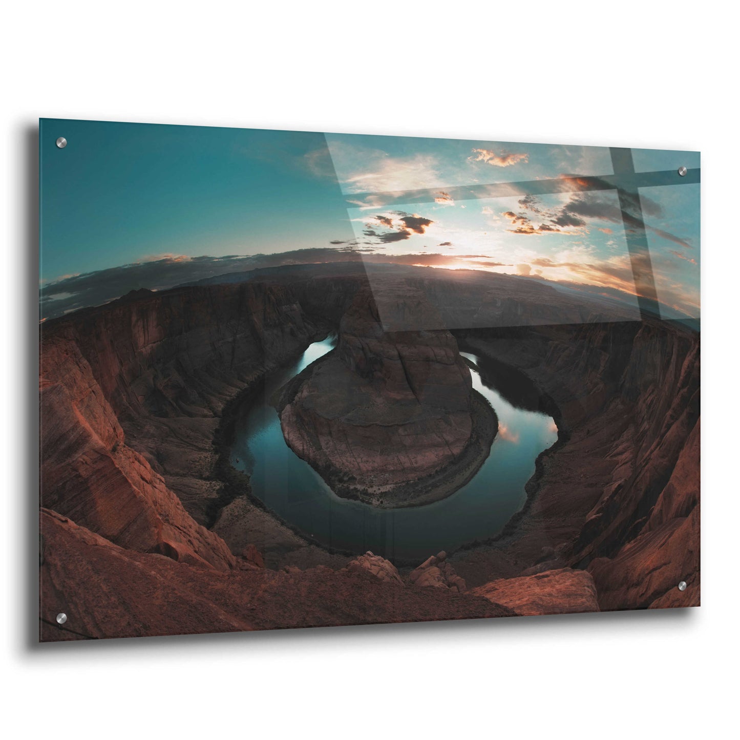 Epic Art 'Horseshoe Bend Sunset' by Sebastien Lory, Acrylic Glass Wall Art,36x24