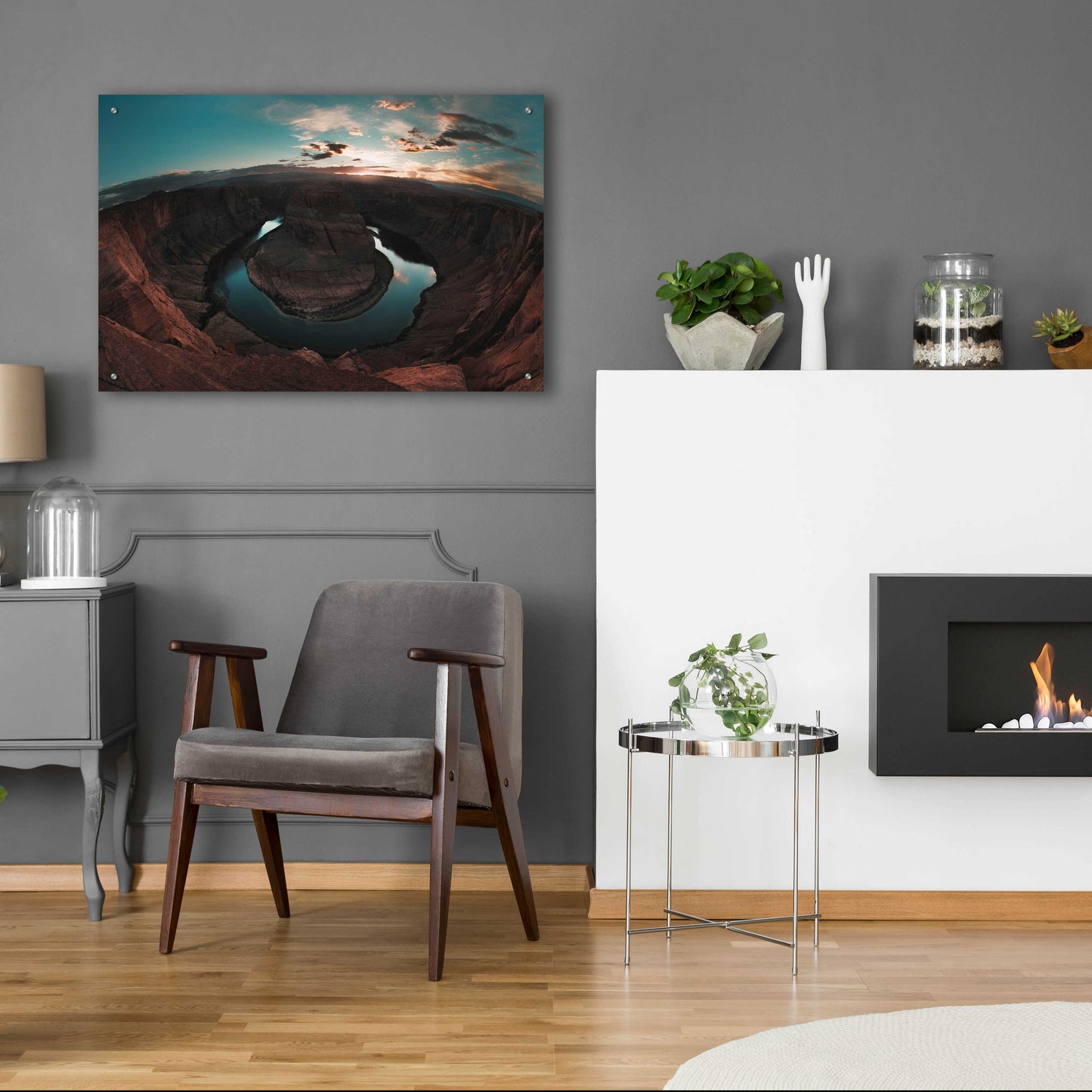 Epic Art 'Horseshoe Bend Sunset' by Sebastien Lory, Acrylic Glass Wall Art,36x24