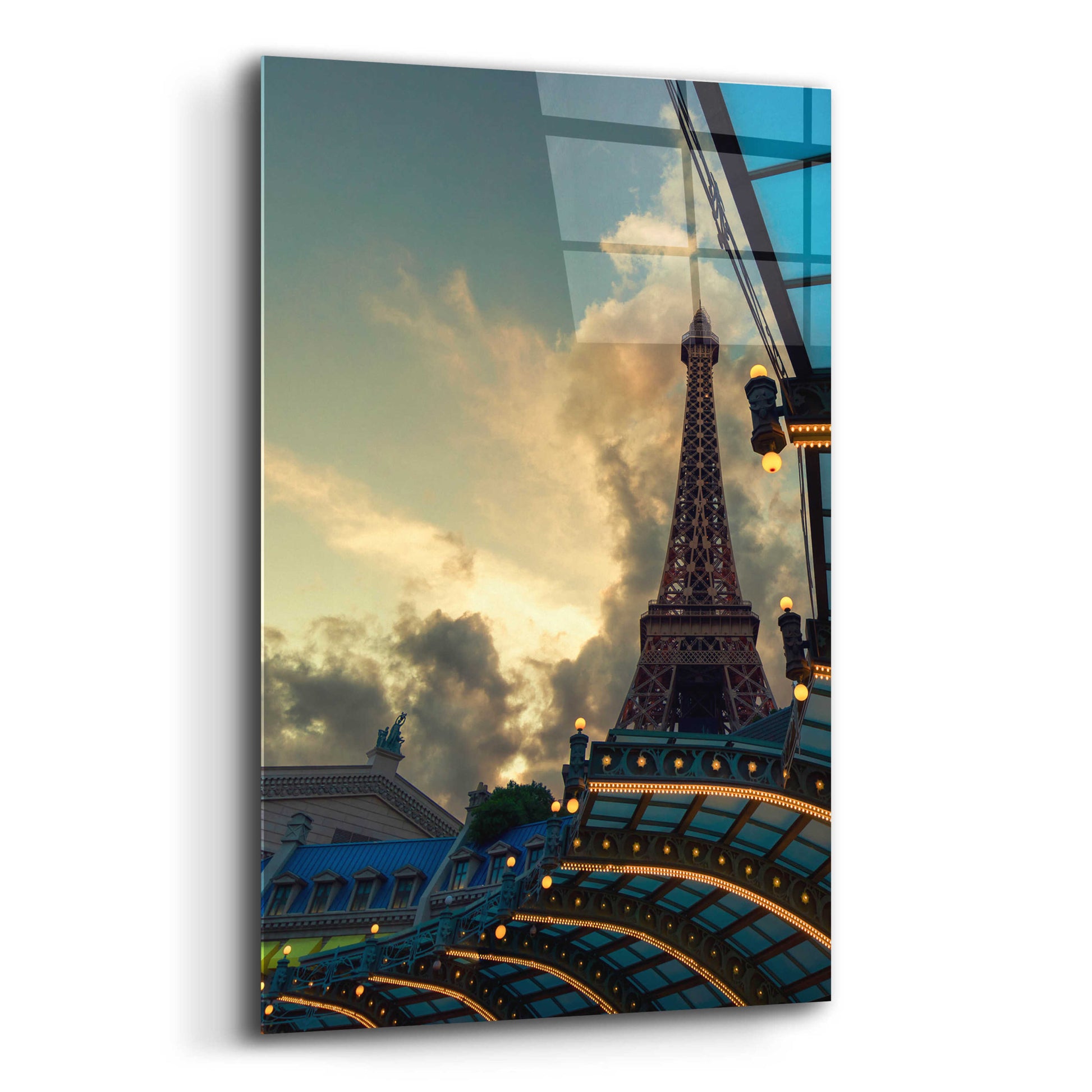 Epic Art 'Eiffel Vegas' by Sebastien Lory, Acrylic Glass Wall Art,12x16