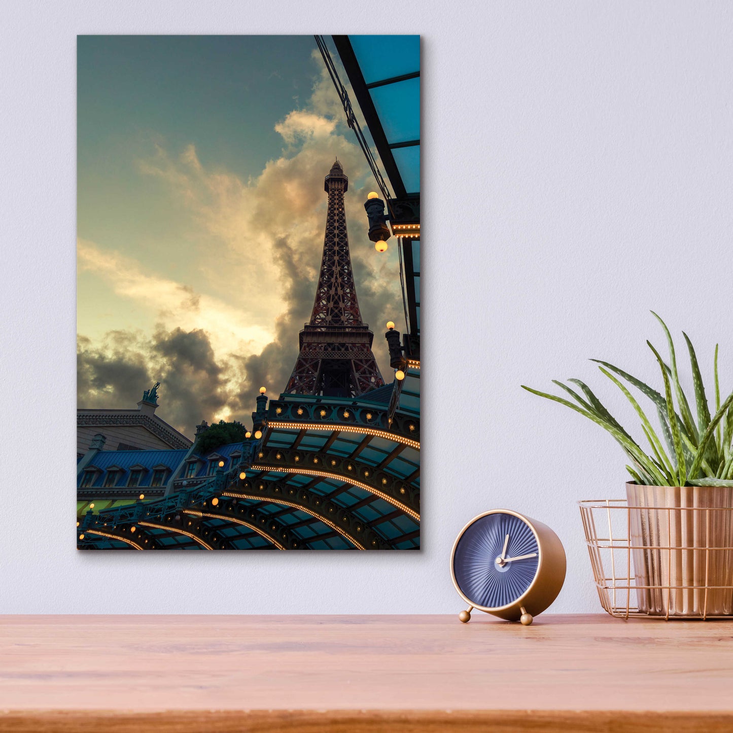 Epic Art 'Eiffel Vegas' by Sebastien Lory, Acrylic Glass Wall Art,12x16