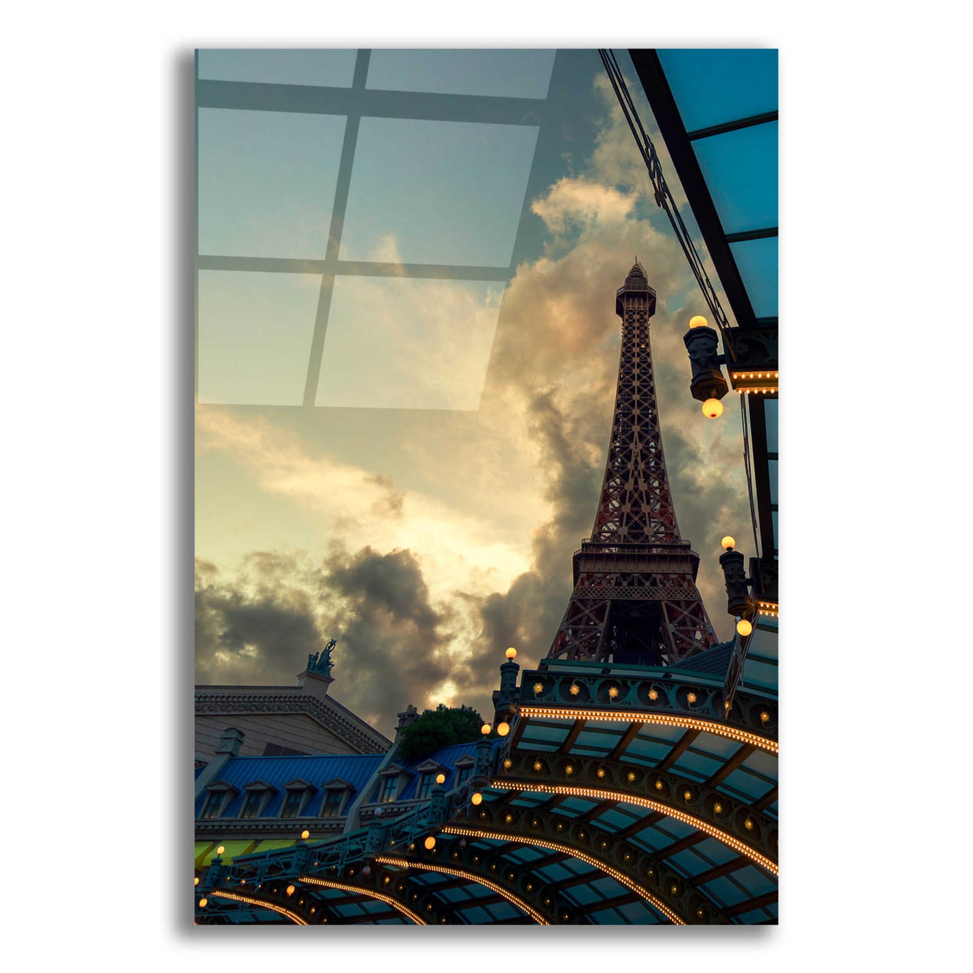 Epic Art 'Eiffel Vegas' by Sebastien Lory, Acrylic Glass Wall Art,12x16