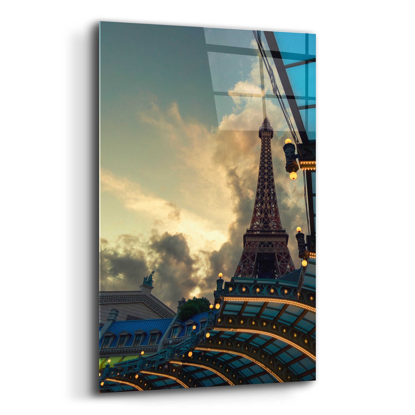 Epic Art 'Eiffel Vegas' by Sebastien Lory, Acrylic Glass Wall Art,16x24