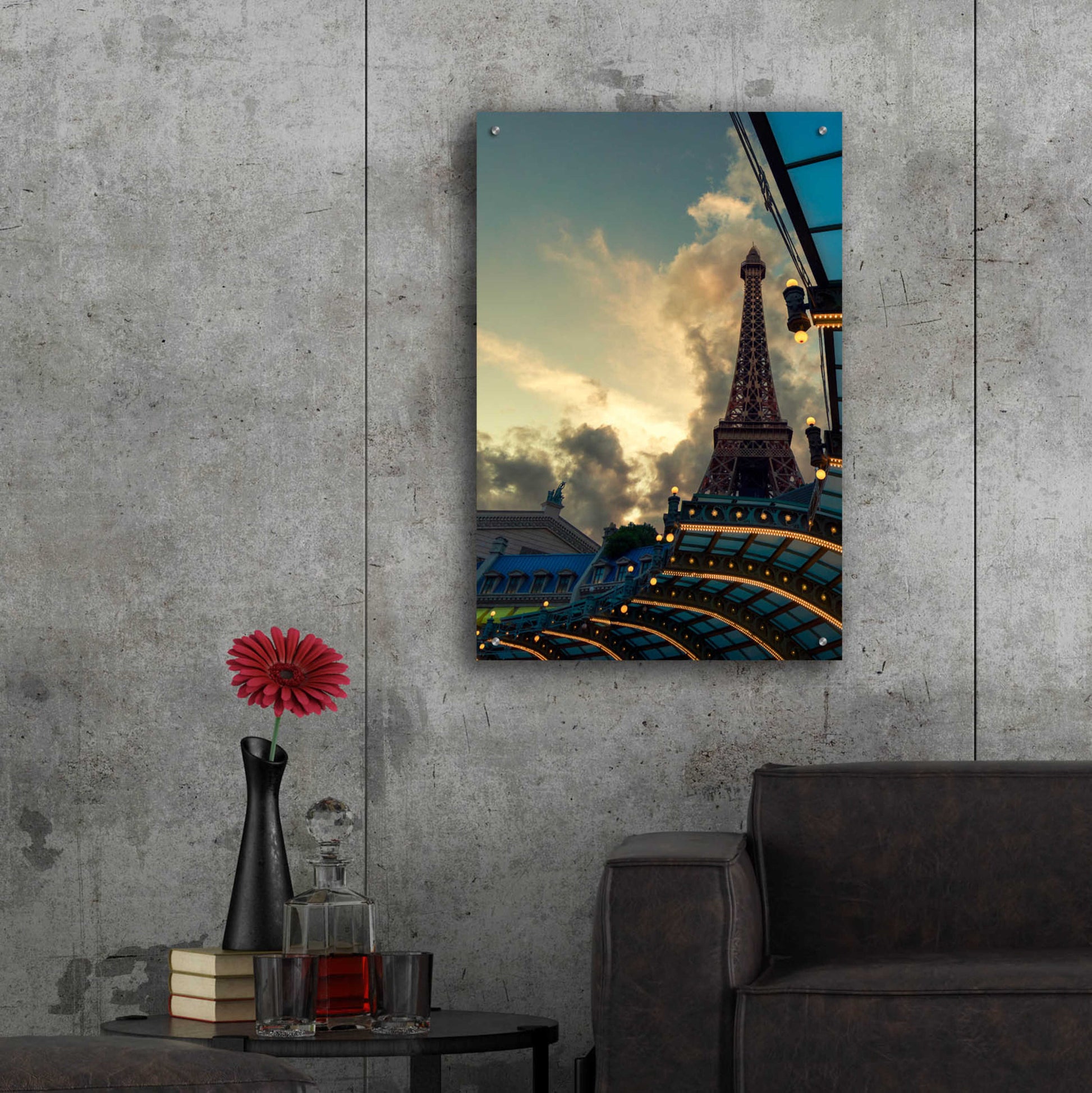 Epic Art 'Eiffel Vegas' by Sebastien Lory, Acrylic Glass Wall Art,24x36