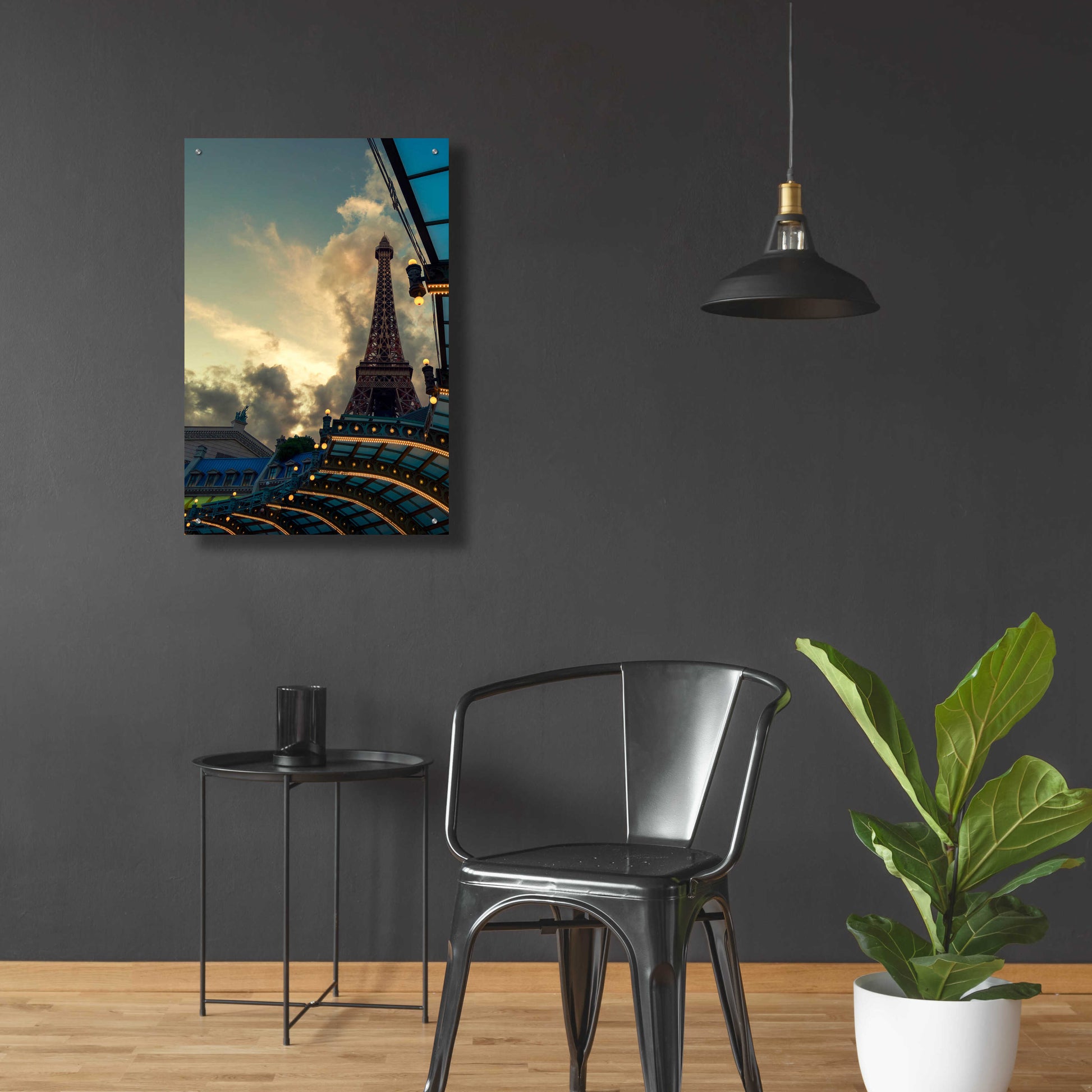 Epic Art 'Eiffel Vegas' by Sebastien Lory, Acrylic Glass Wall Art,24x36