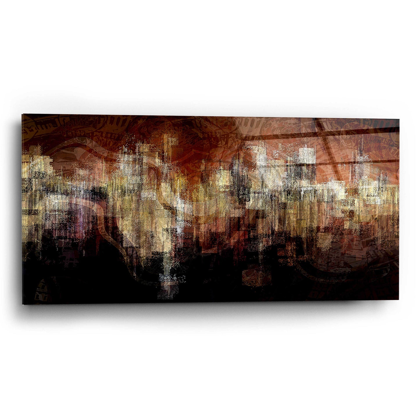 Epic Art 'City on the Edge' by David Manlove, Acrylic Glass Wall Art,24x12