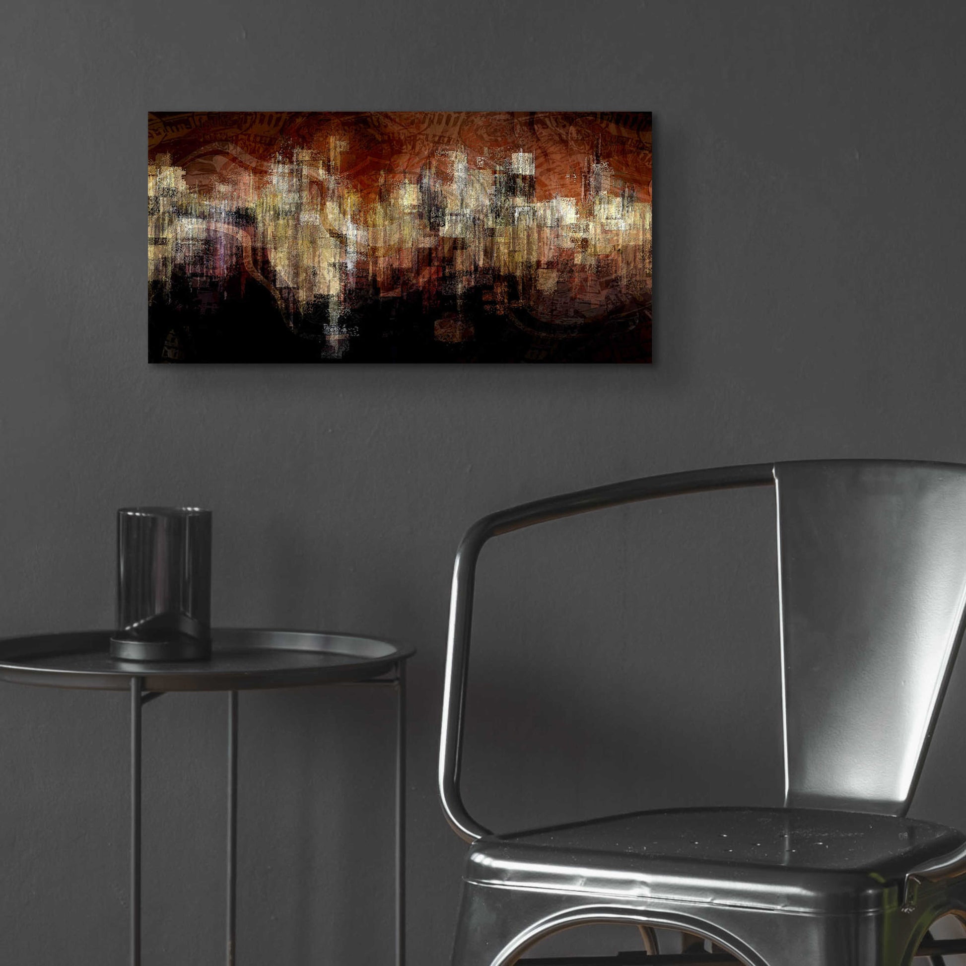 Epic Art 'City on the Edge' by David Manlove, Acrylic Glass Wall Art,24x12