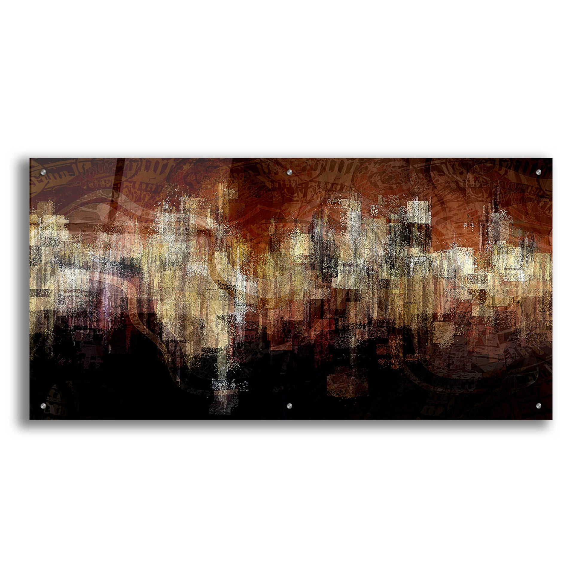 Epic Art 'City on the Edge' by David Manlove, Acrylic Glass Wall Art,48x24