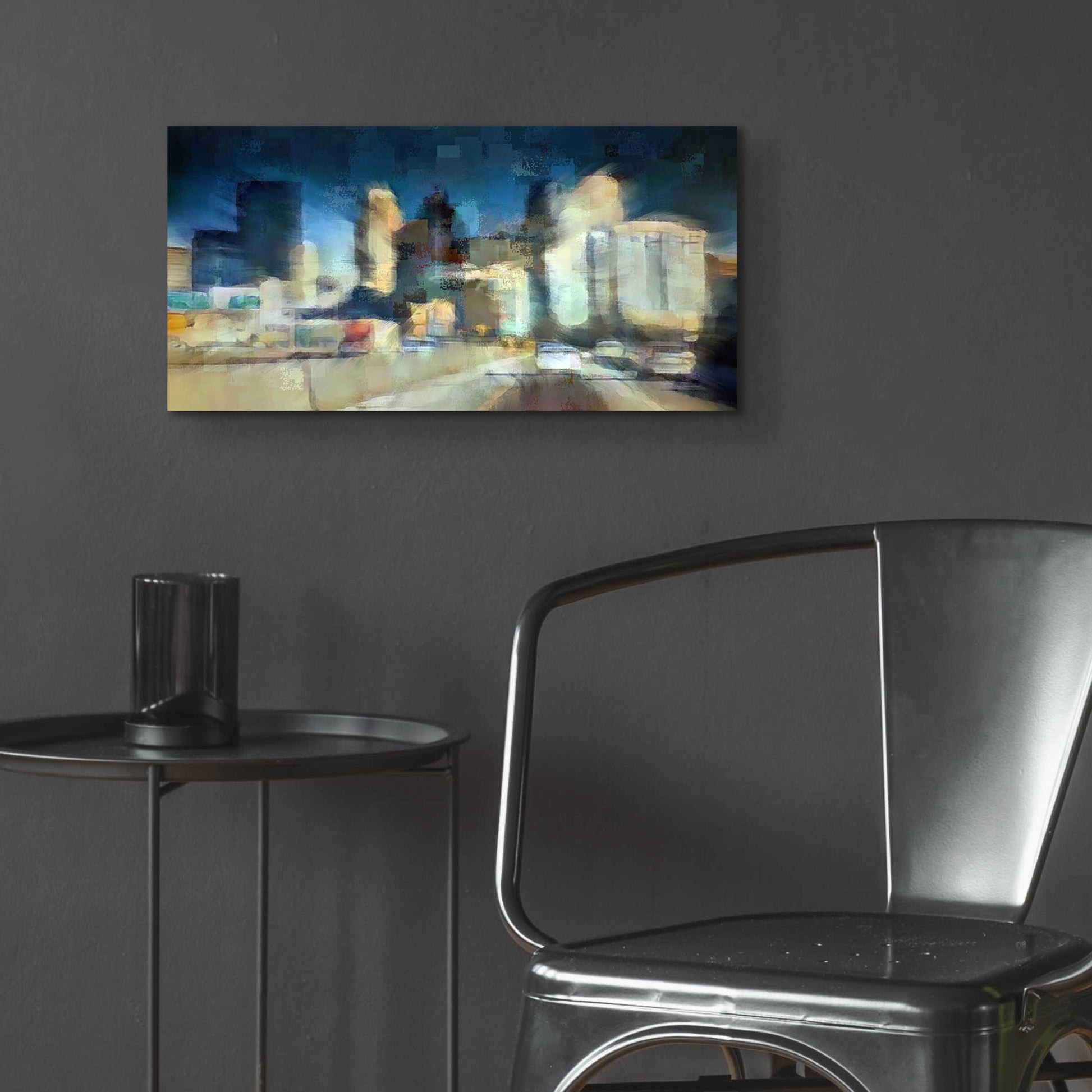 Epic Art 'City in Motion' by David Manlove, Acrylic Glass Wall Art,24x12