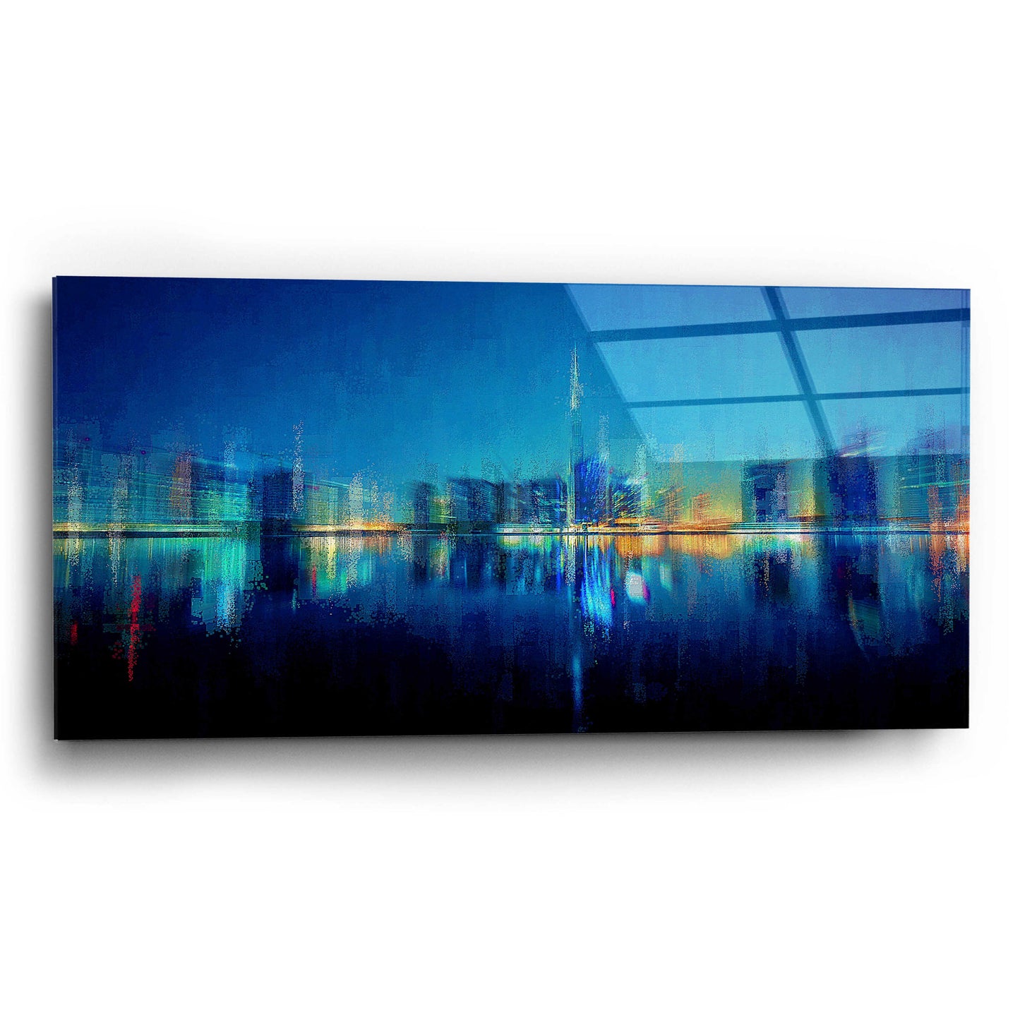 Epic Art 'Night of the City' by David Manlove, Acrylic Glass Wall Art,24x12