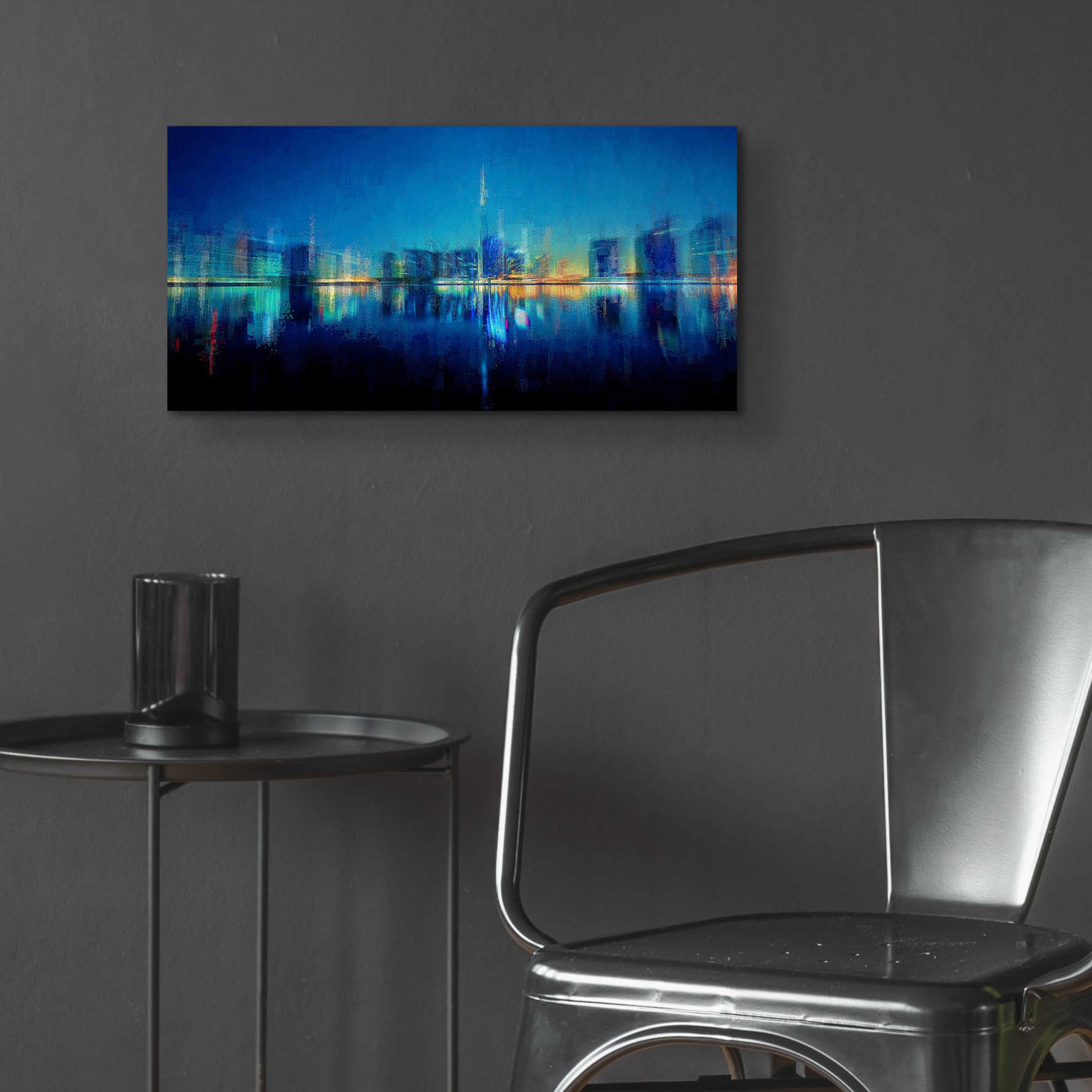 Epic Art 'Night of the City' by David Manlove, Acrylic Glass Wall Art,24x12