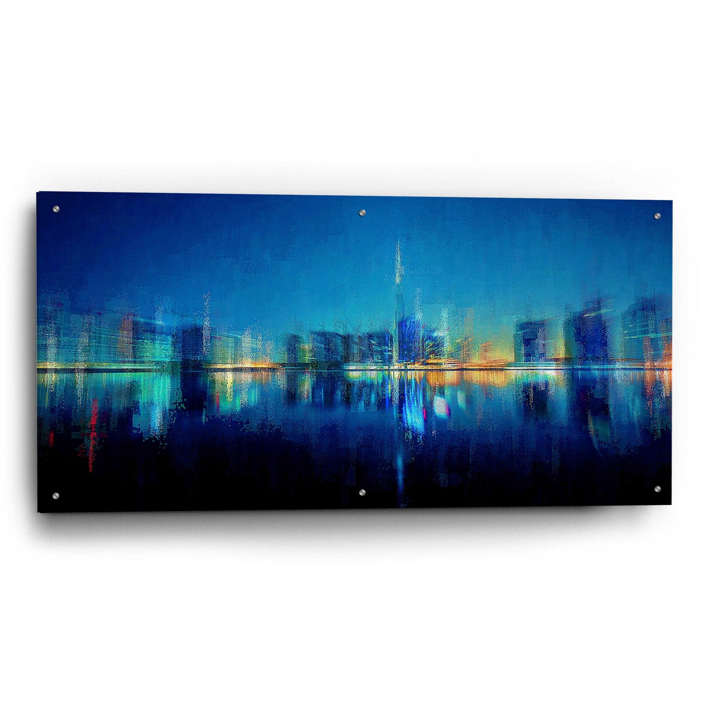 Epic Art 'Night of the City' by David Manlove, Acrylic Glass Wall Art,48x24