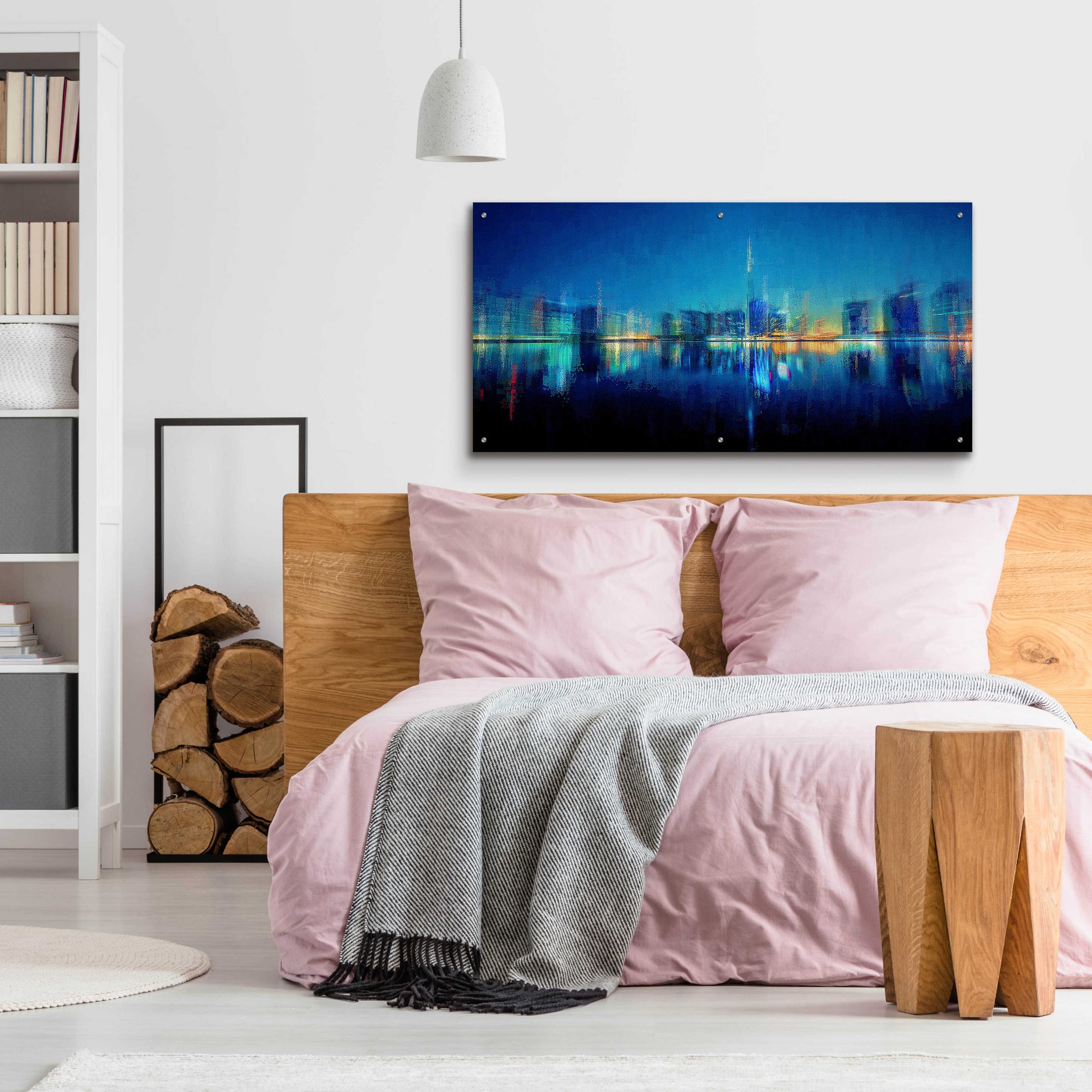 Epic Art 'Night of the City' by David Manlove, Acrylic Glass Wall Art,48x24