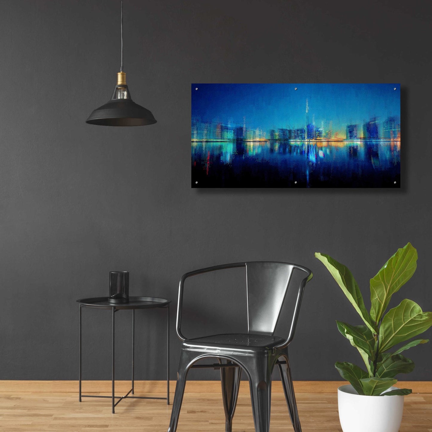 Epic Art 'Night of the City' by David Manlove, Acrylic Glass Wall Art,48x24