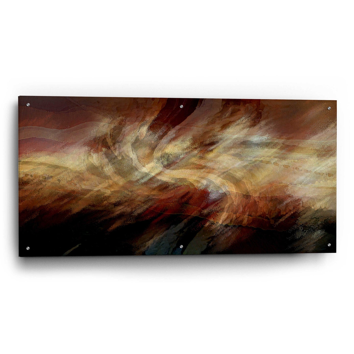 Epic Art 'Crimson Fire VI' by David Manlove, Acrylic Glass Wall Art,48x24