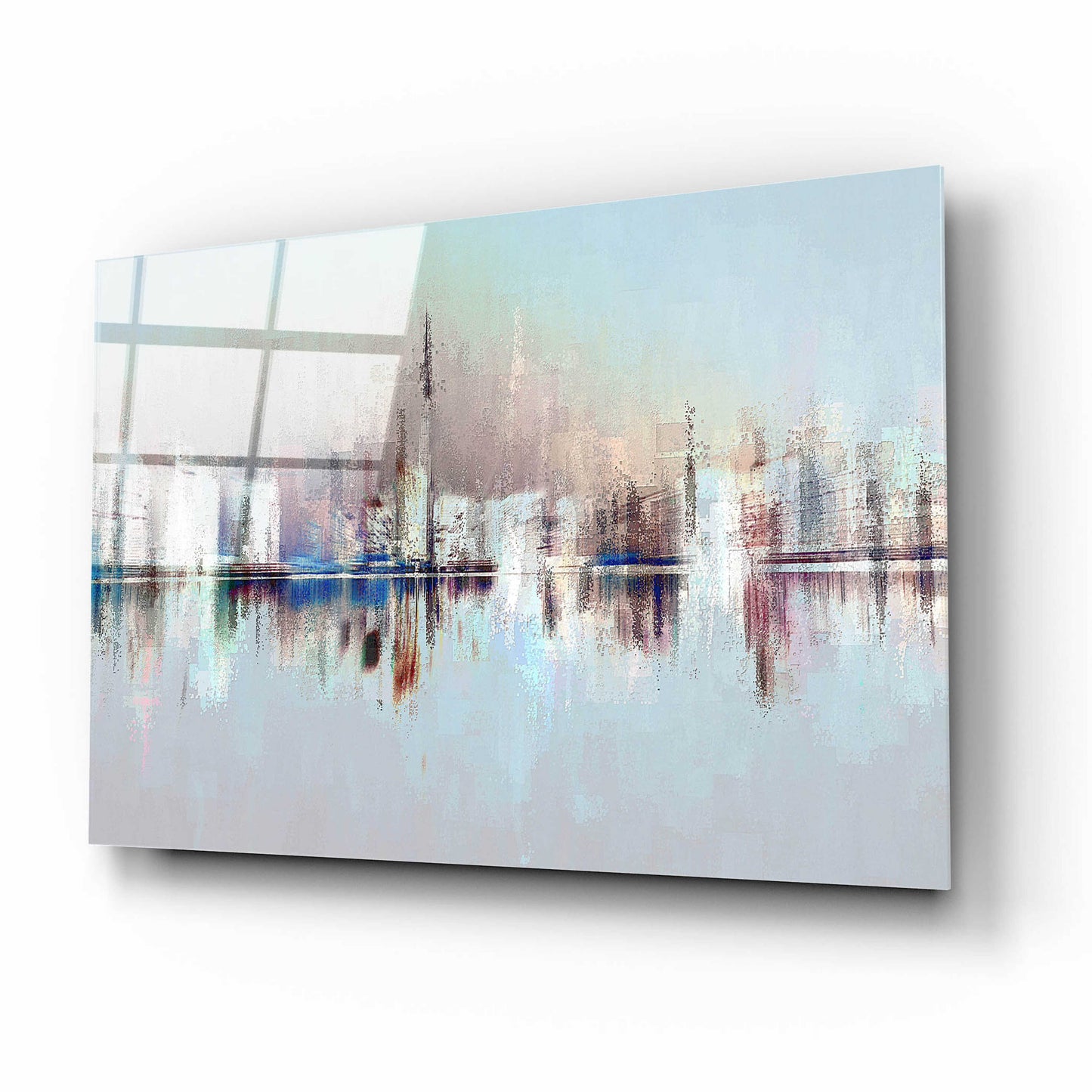 Epic Art 'City of Pastels' by David Manlove, Acrylic Glass Wall Art,16x12