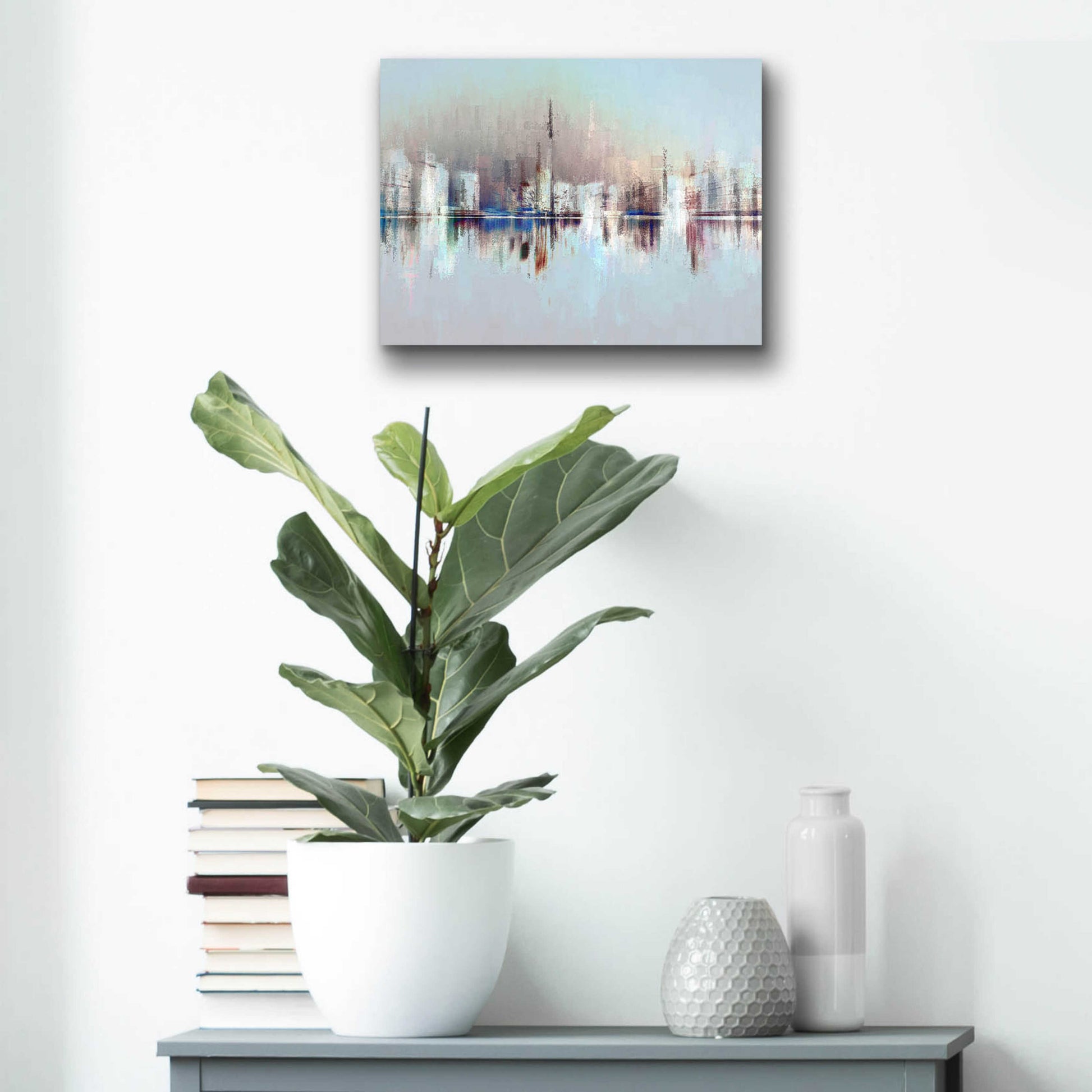 Epic Art 'City of Pastels' by David Manlove, Acrylic Glass Wall Art,16x12