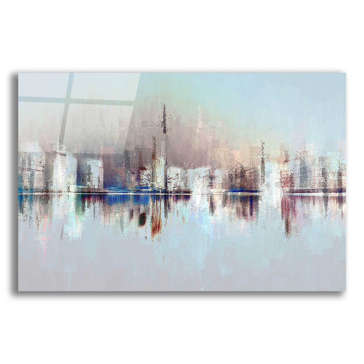 Epic Art 'City of Pastels' by David Manlove, Acrylic Glass Wall Art,16x12