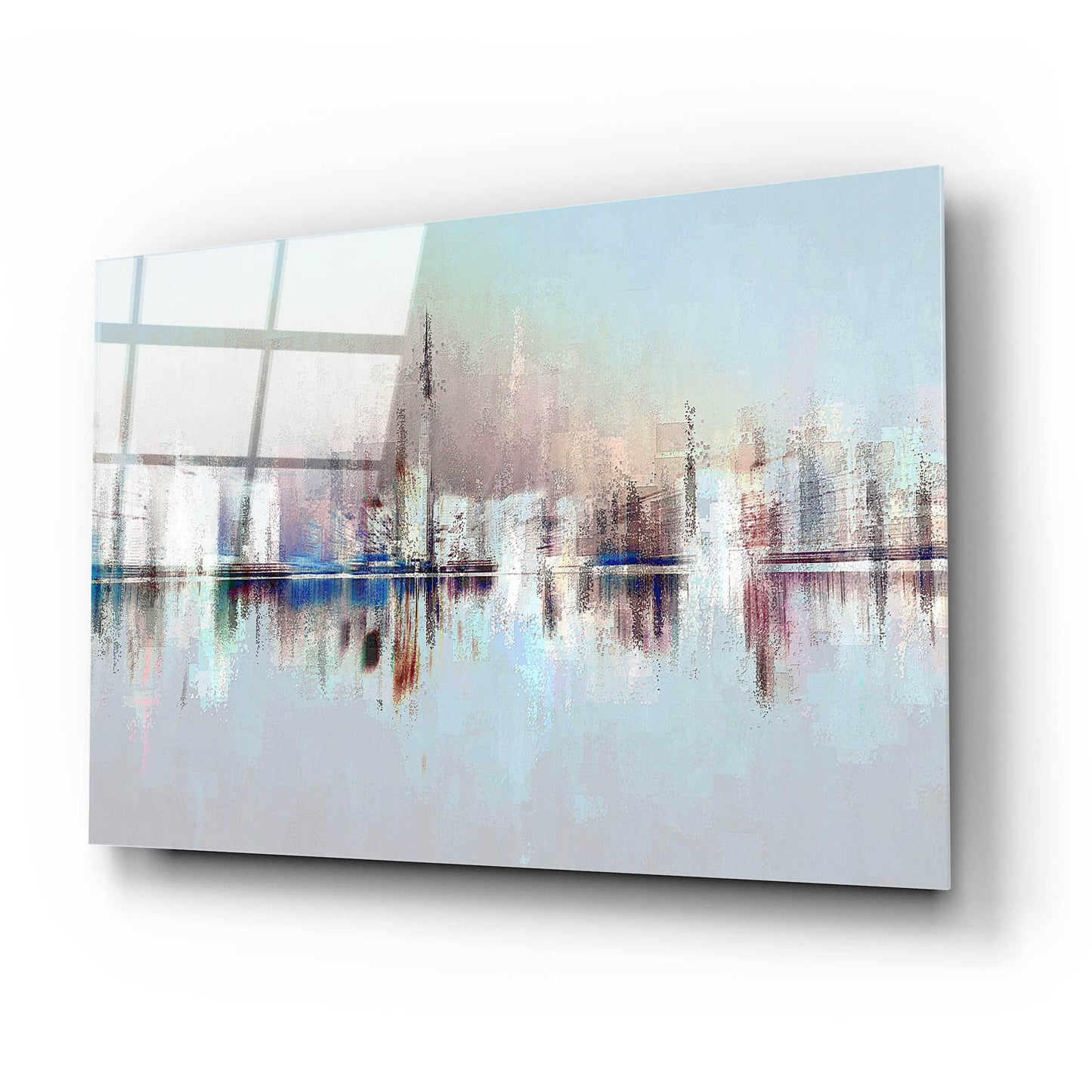 Epic Art 'City of Pastels' by David Manlove, Acrylic Glass Wall Art,24x16