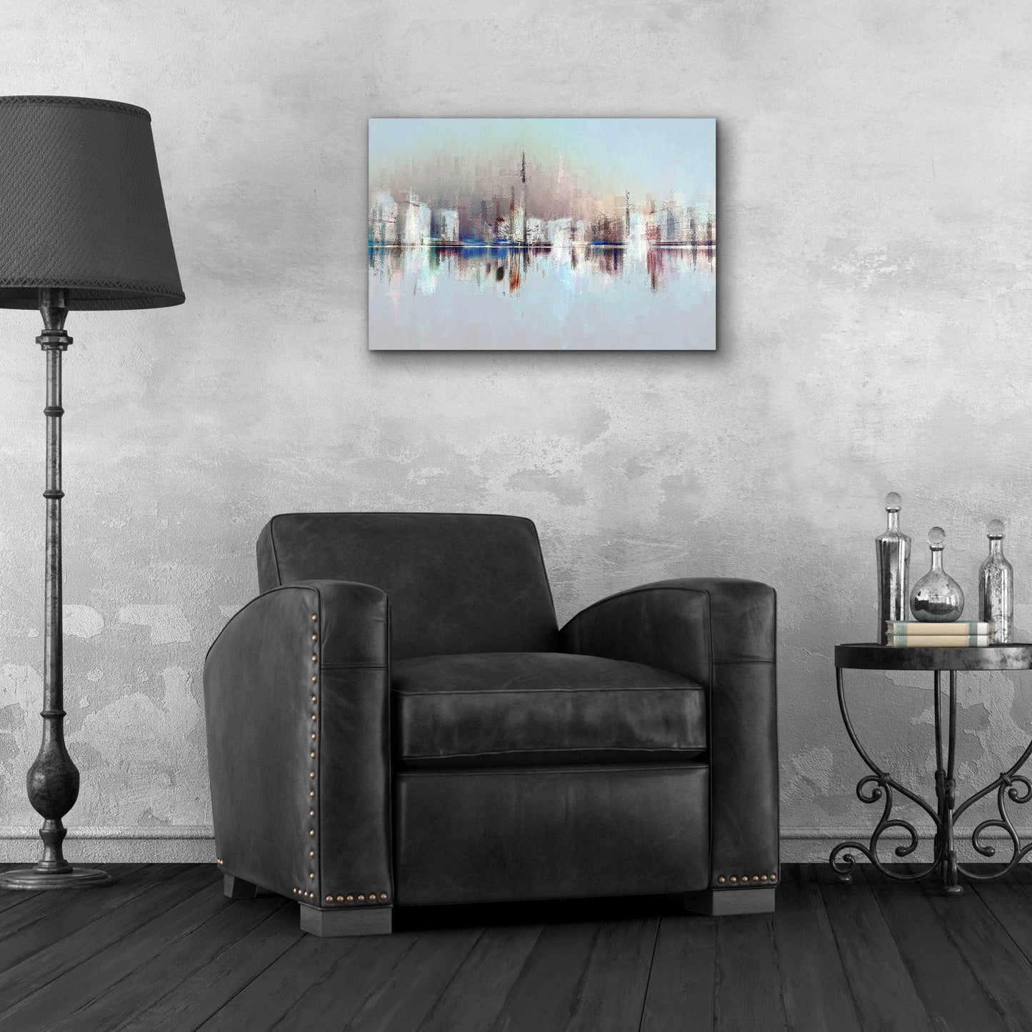 Epic Art 'City of Pastels' by David Manlove, Acrylic Glass Wall Art,24x16