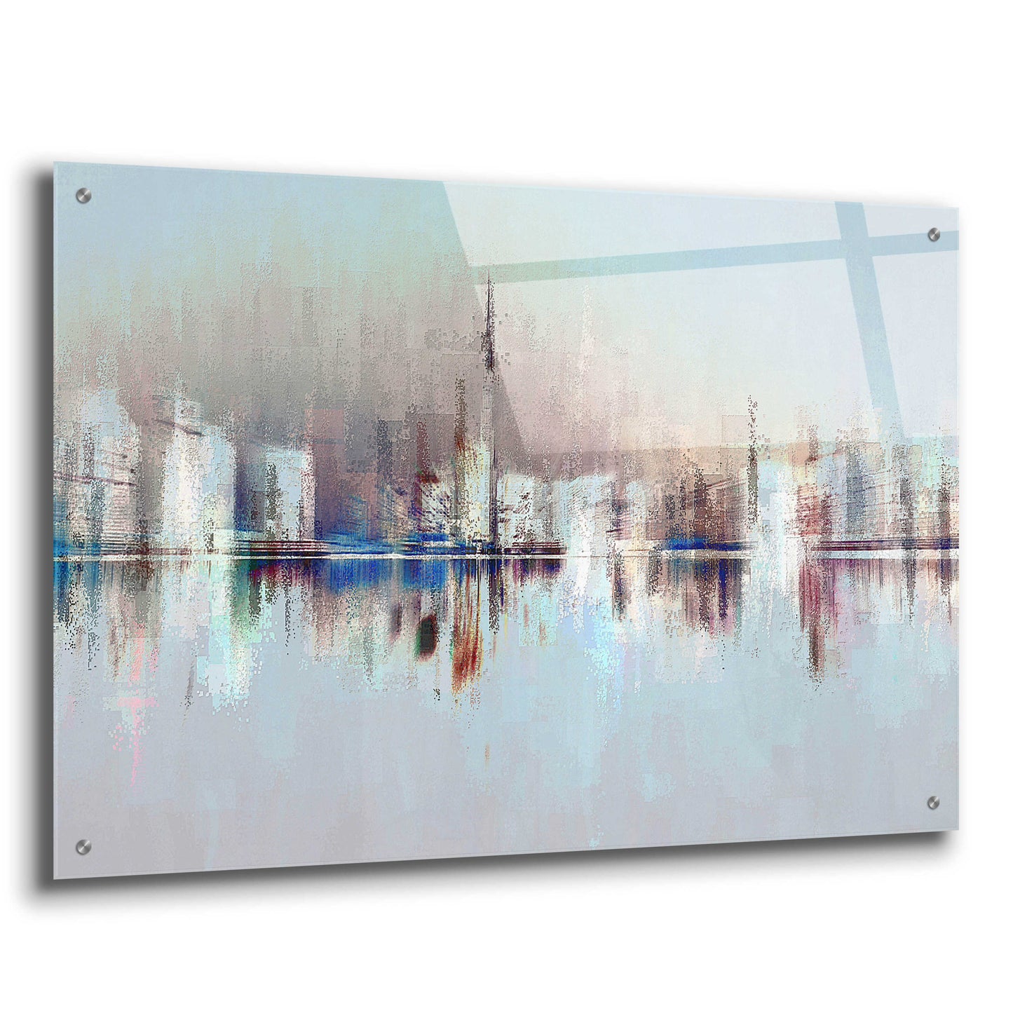 Epic Art 'City of Pastels' by David Manlove, Acrylic Glass Wall Art,36x24