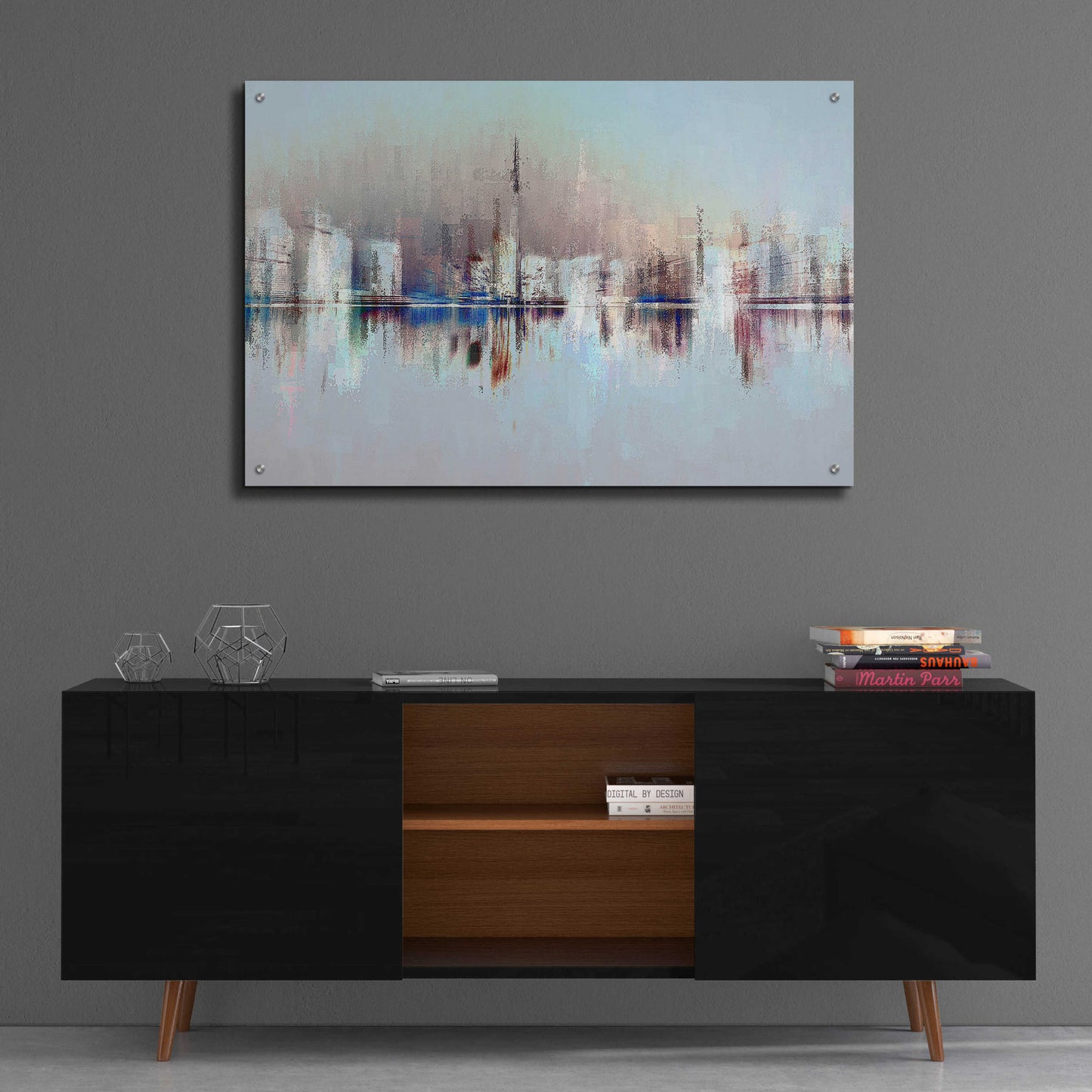 Epic Art 'City of Pastels' by David Manlove, Acrylic Glass Wall Art,36x24