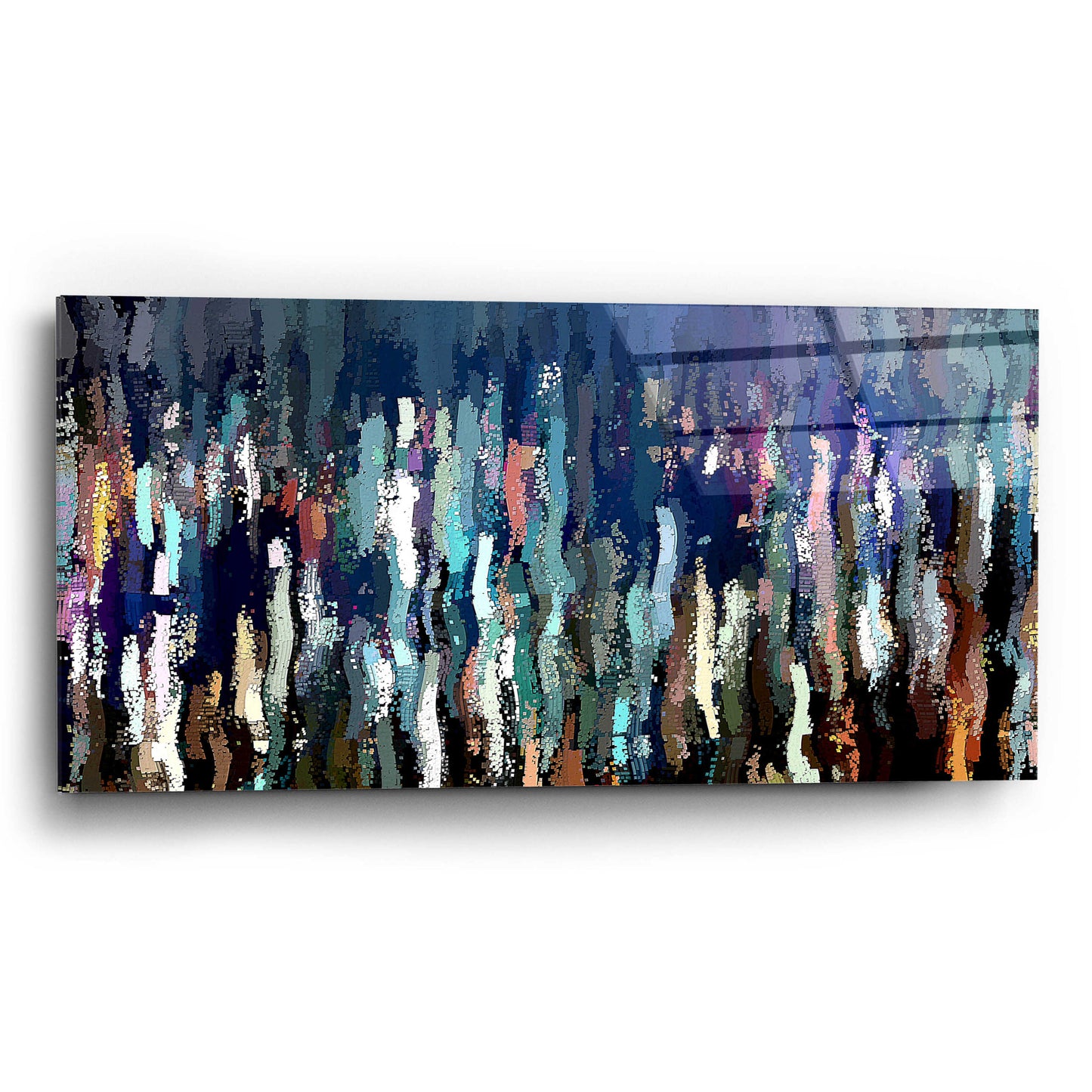 Epic Art 'Effervescence 2' by David Manlove, Acrylic Glass Wall Art,24x12