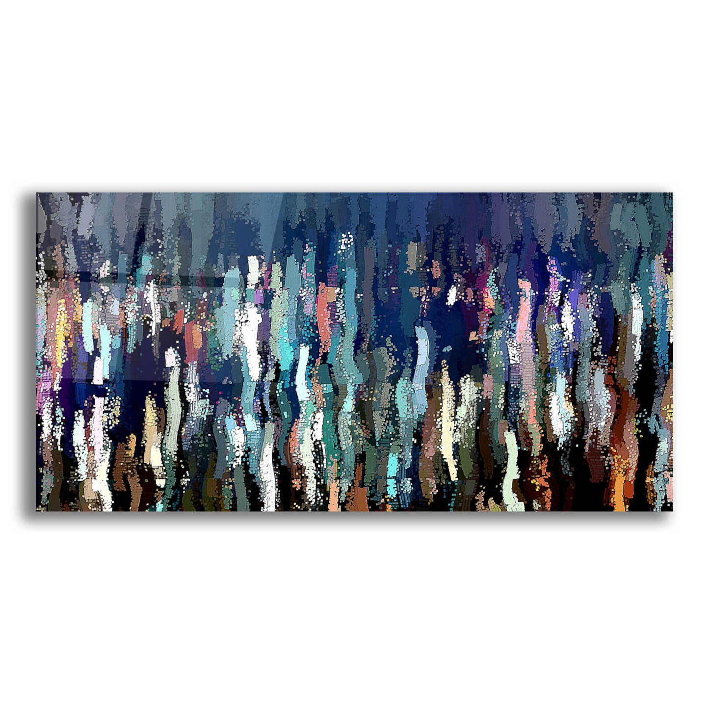 Epic Art 'Effervescence 2' by David Manlove, Acrylic Glass Wall Art,24x12