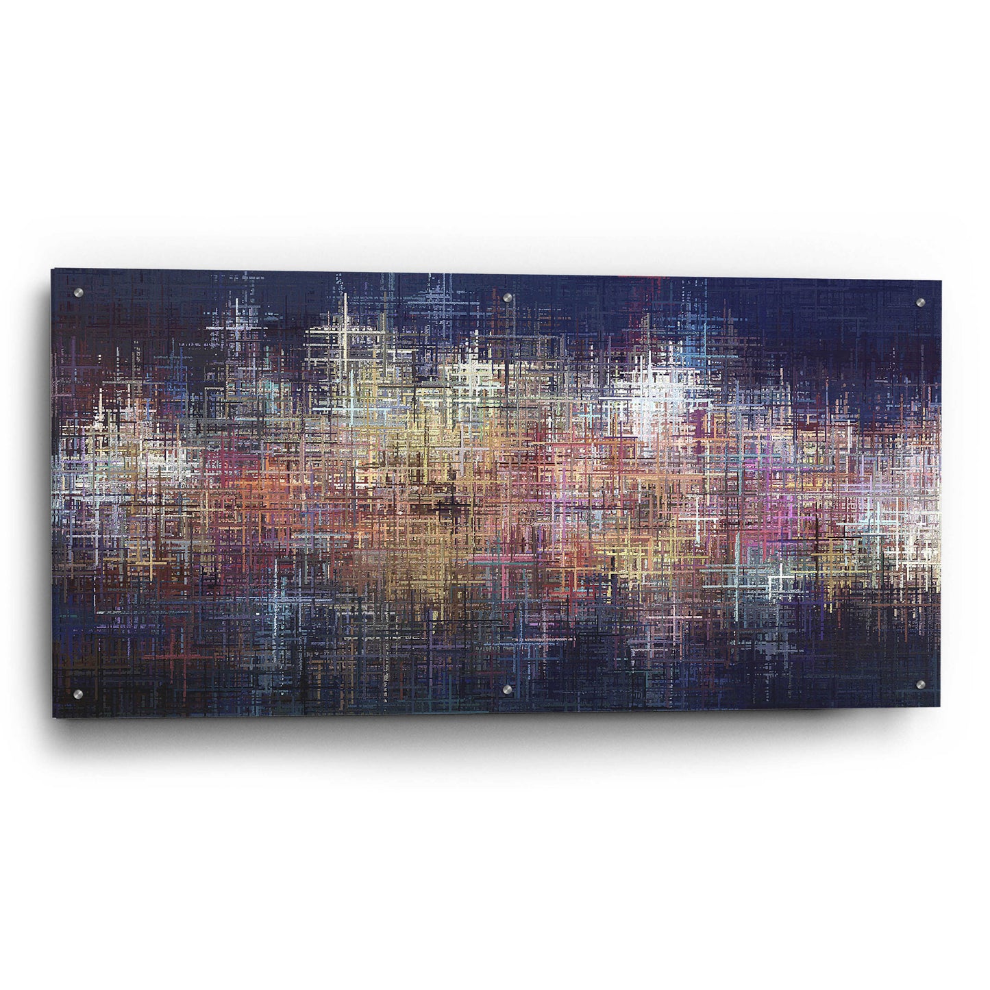 Epic Art 'Pastel Crosses' by David Manlove, Acrylic Glass Wall Art,48x24