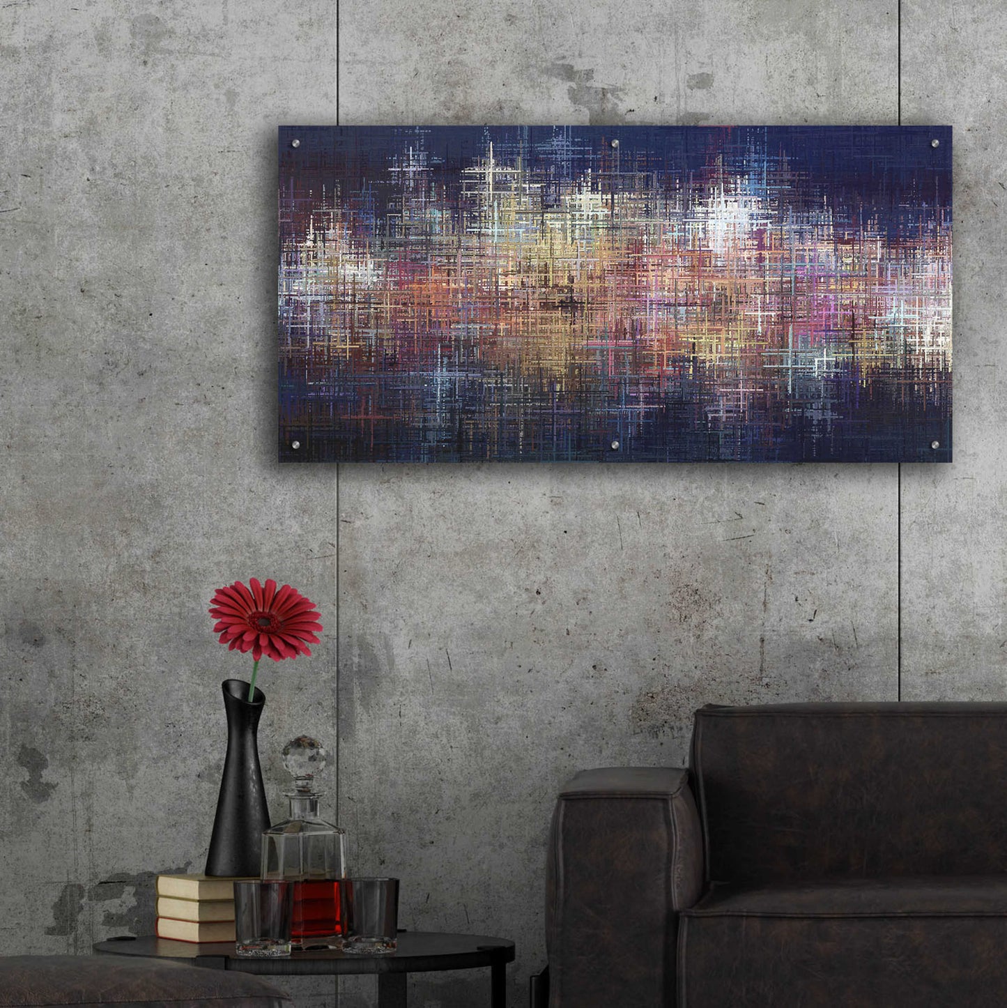 Epic Art 'Pastel Crosses' by David Manlove, Acrylic Glass Wall Art,48x24