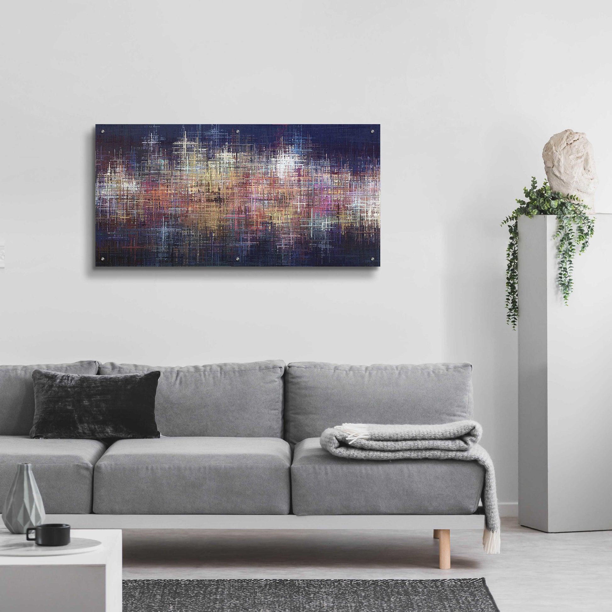 Epic Art 'Pastel Crosses' by David Manlove, Acrylic Glass Wall Art,48x24