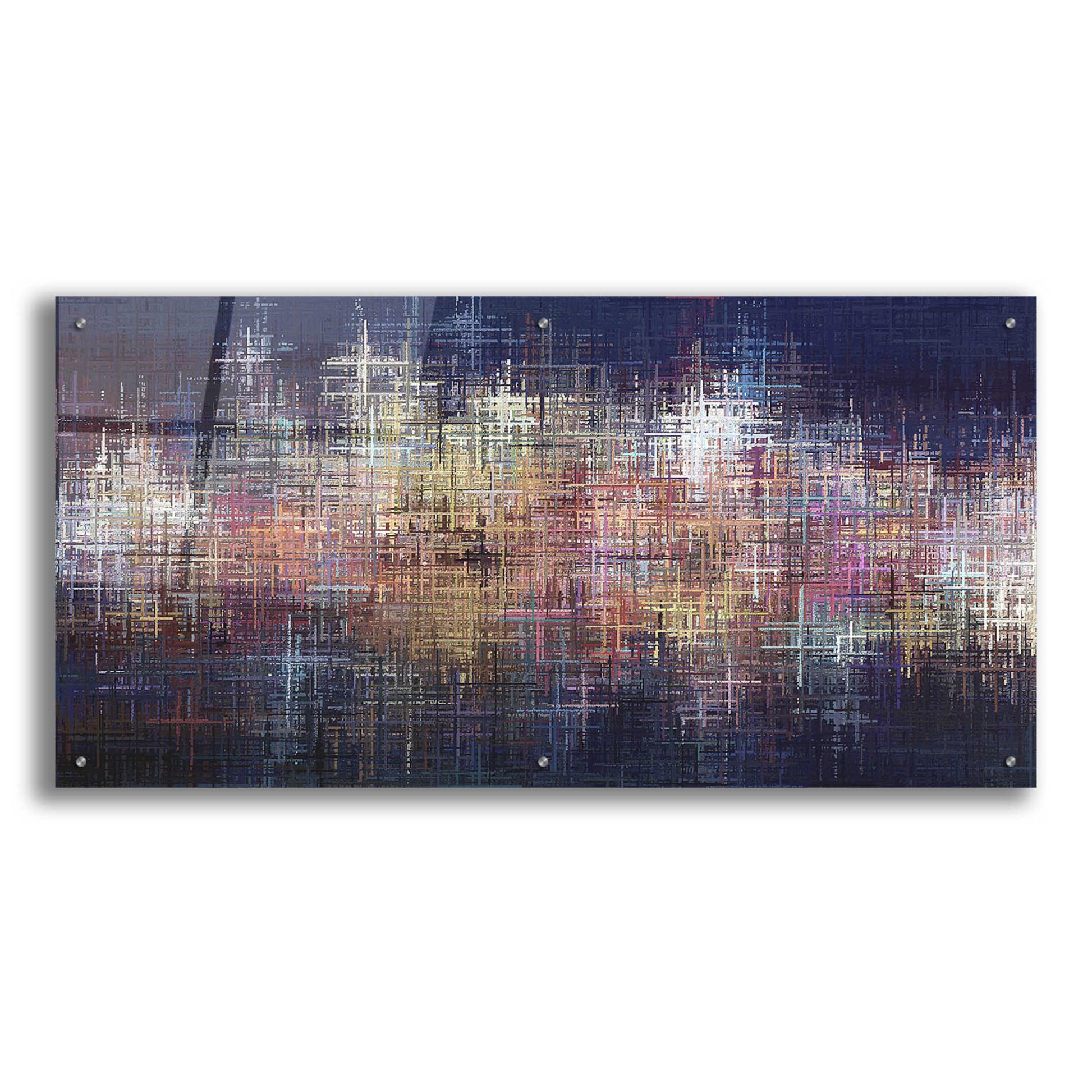 Epic Art 'Pastel Crosses' by David Manlove, Acrylic Glass Wall Art,48x24