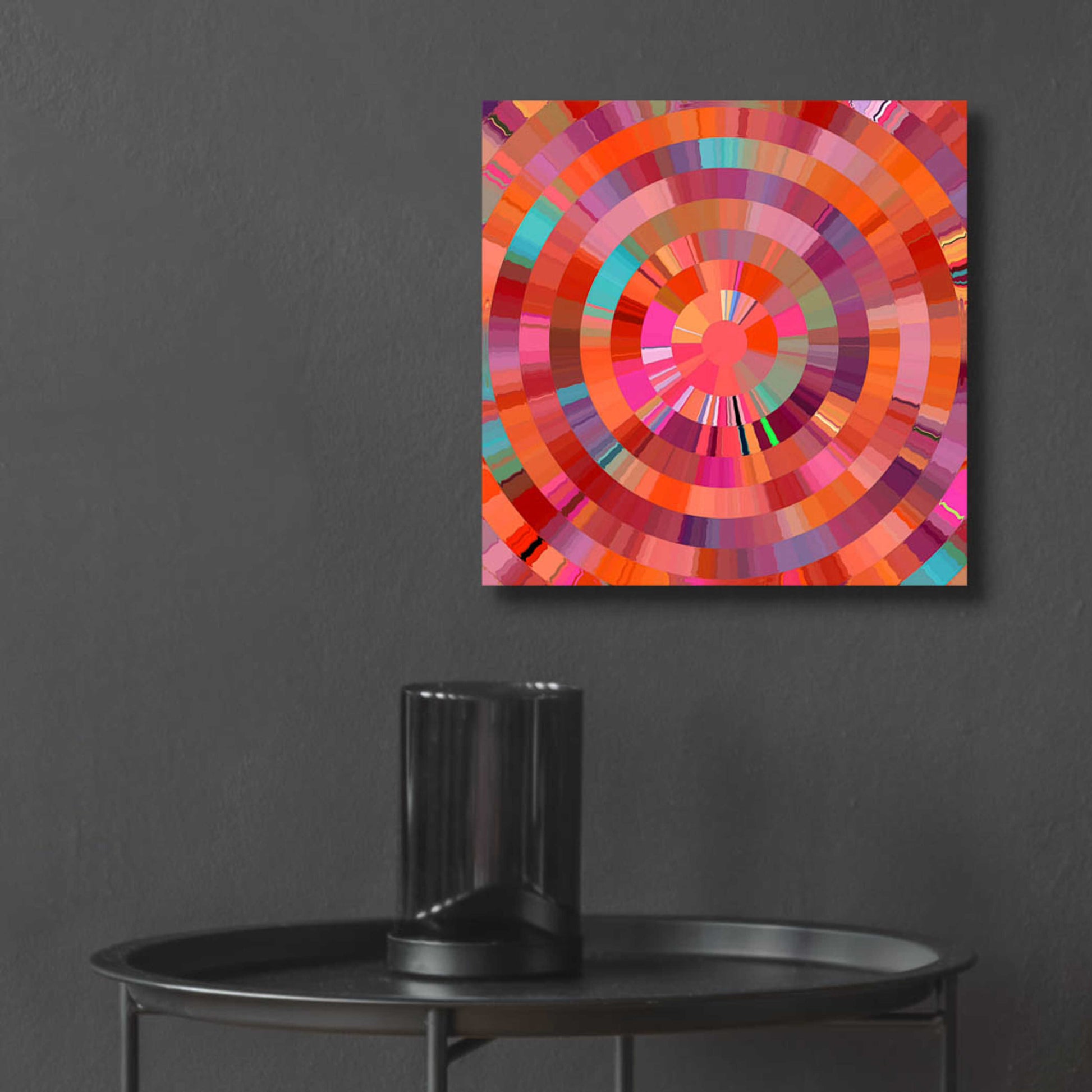 Epic Art 'Coral Radial 1' by David Manlove, Acrylic Glass Wall Art,12x12