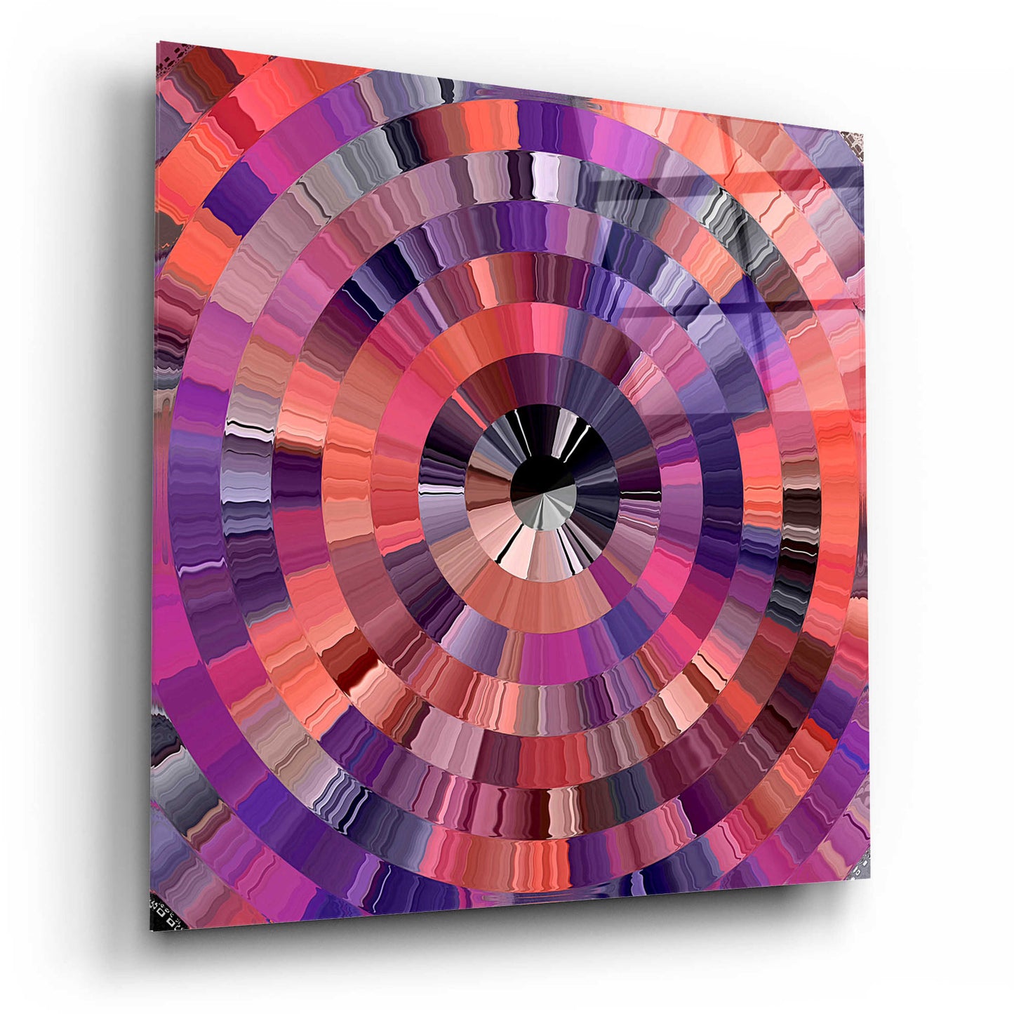 Epic Art 'Coral Radial 2' by David Manlove, Acrylic Glass Wall Art,12x12