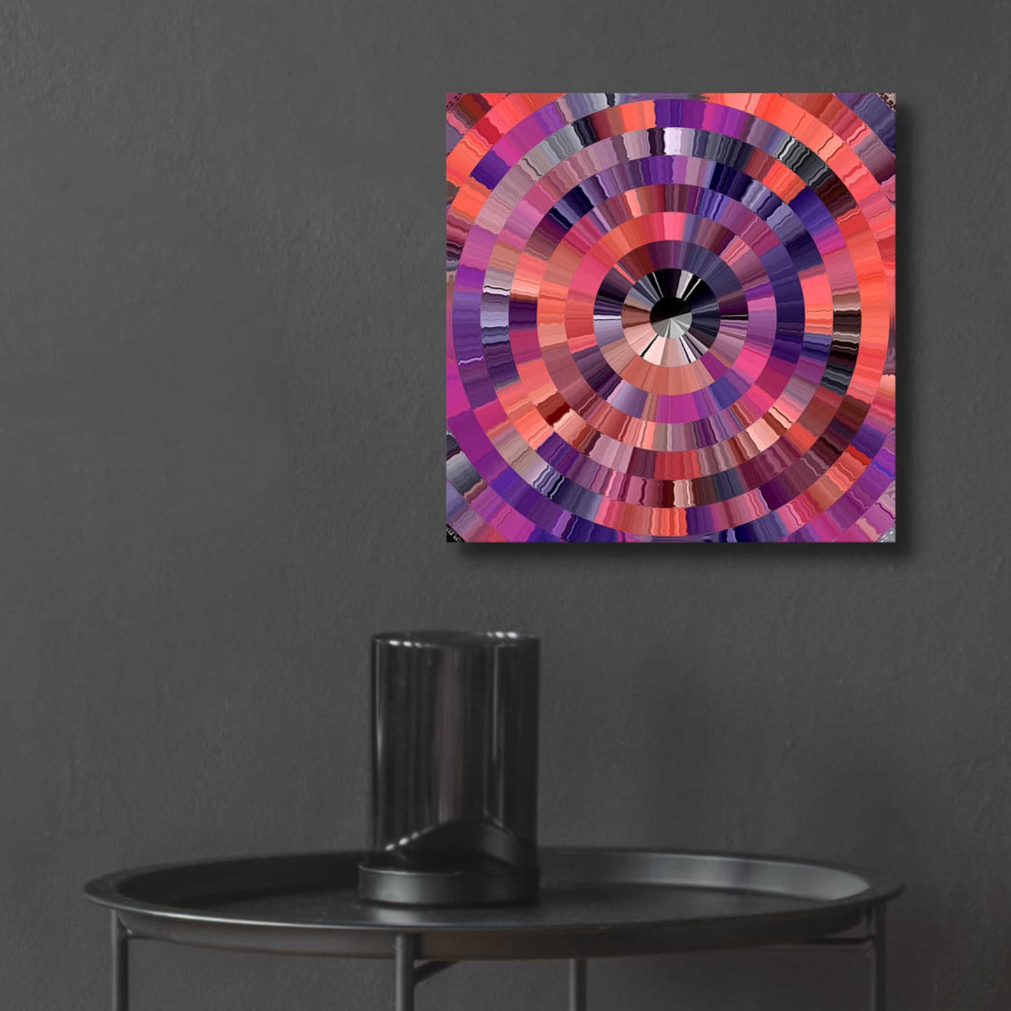 Epic Art 'Coral Radial 2' by David Manlove, Acrylic Glass Wall Art,12x12