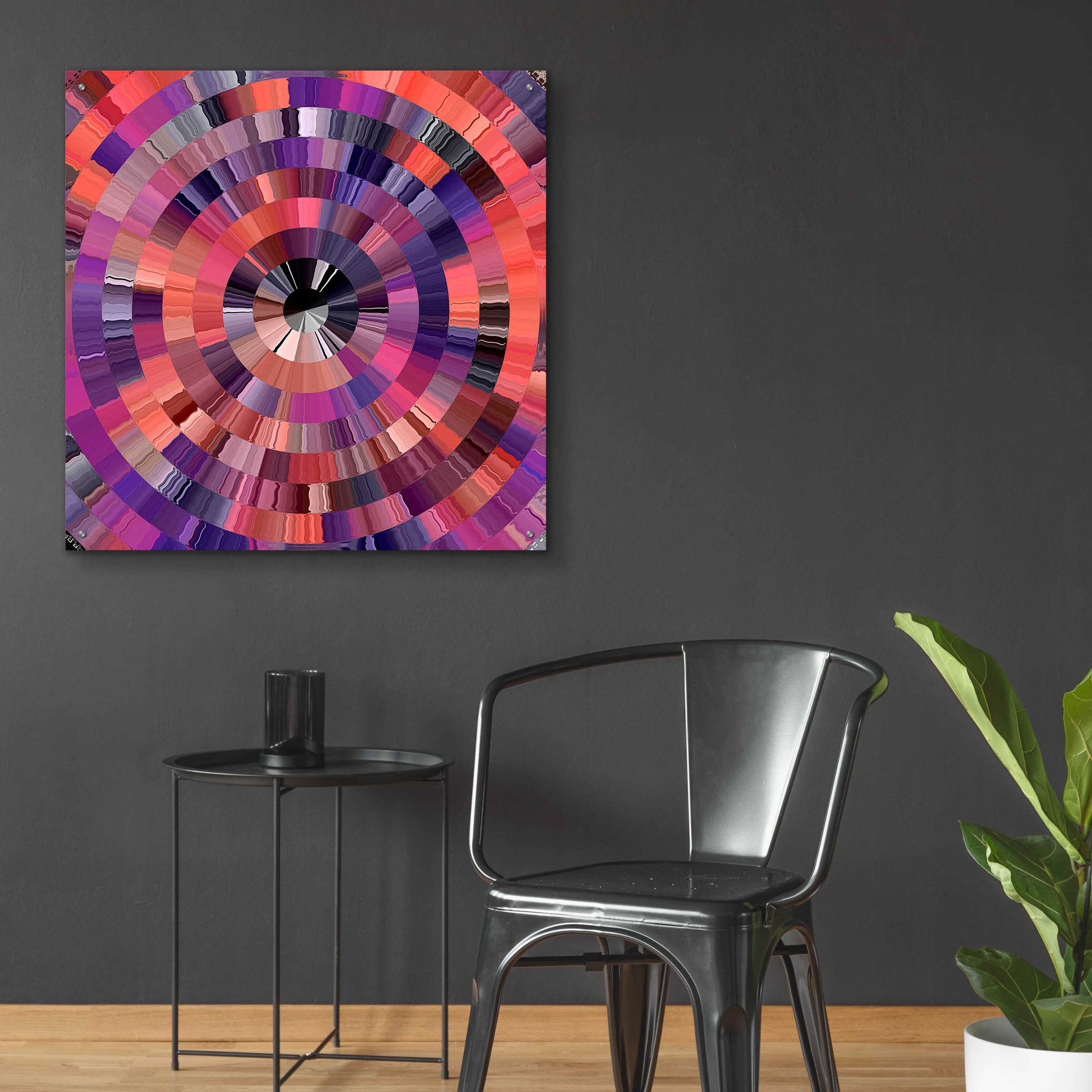 Epic Art 'Coral Radial 2' by David Manlove, Acrylic Glass Wall Art,36x36