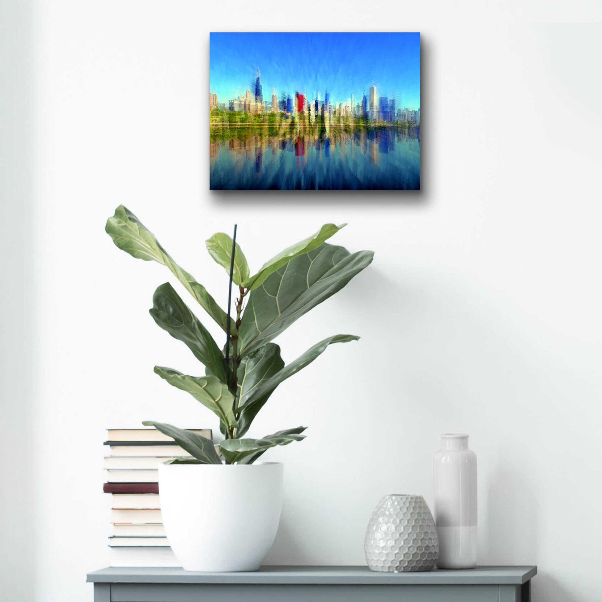 Epic Art 'Chicago Skyline 4' by David Manlove, Acrylic Glass Wall Art,16x12