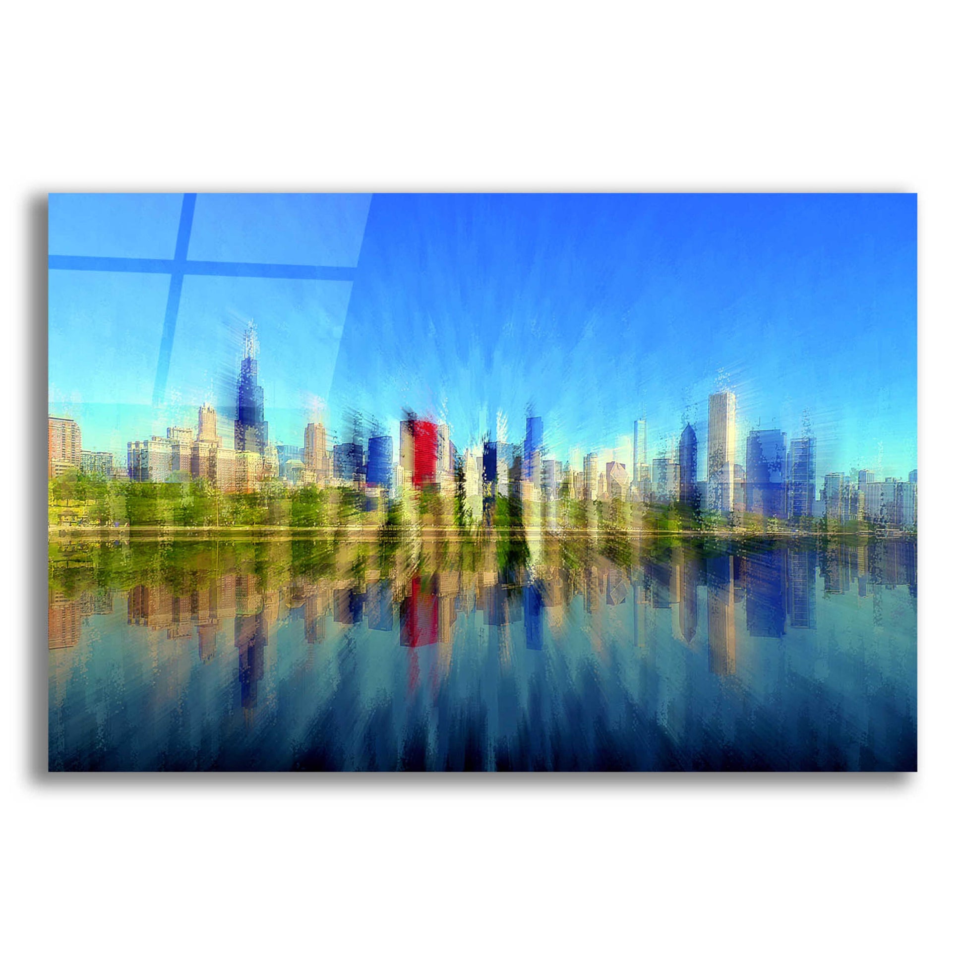 Epic Art 'Chicago Skyline 4' by David Manlove, Acrylic Glass Wall Art,16x12