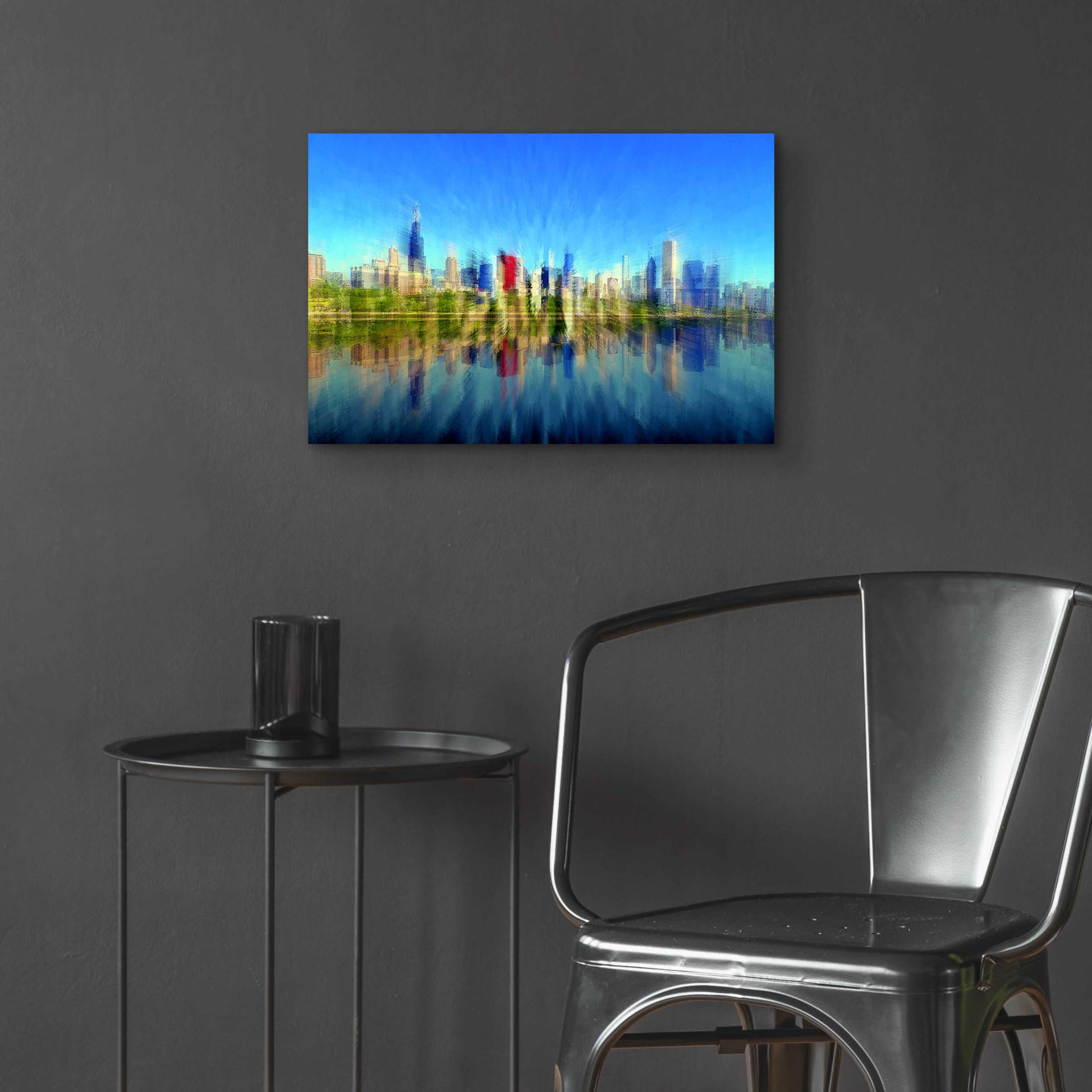 Epic Art 'Chicago Skyline 4' by David Manlove, Acrylic Glass Wall Art,24x16