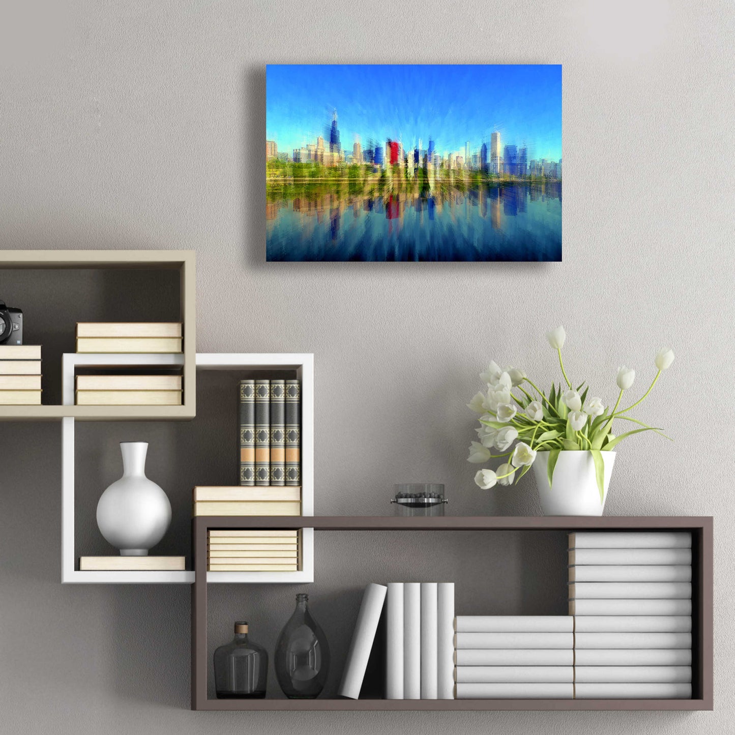 Epic Art 'Chicago Skyline 4' by David Manlove, Acrylic Glass Wall Art,24x16