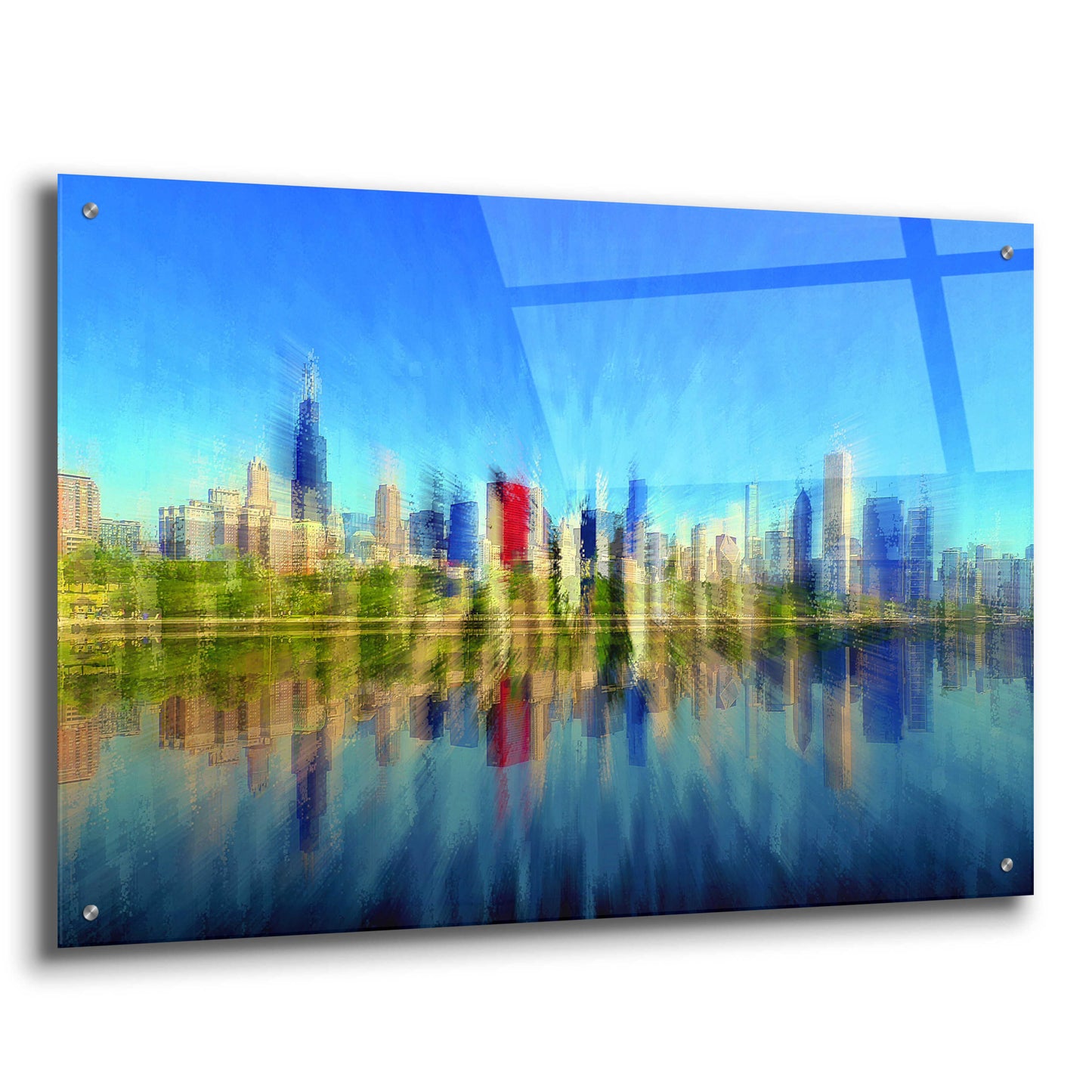 Epic Art 'Chicago Skyline 4' by David Manlove, Acrylic Glass Wall Art,36x24