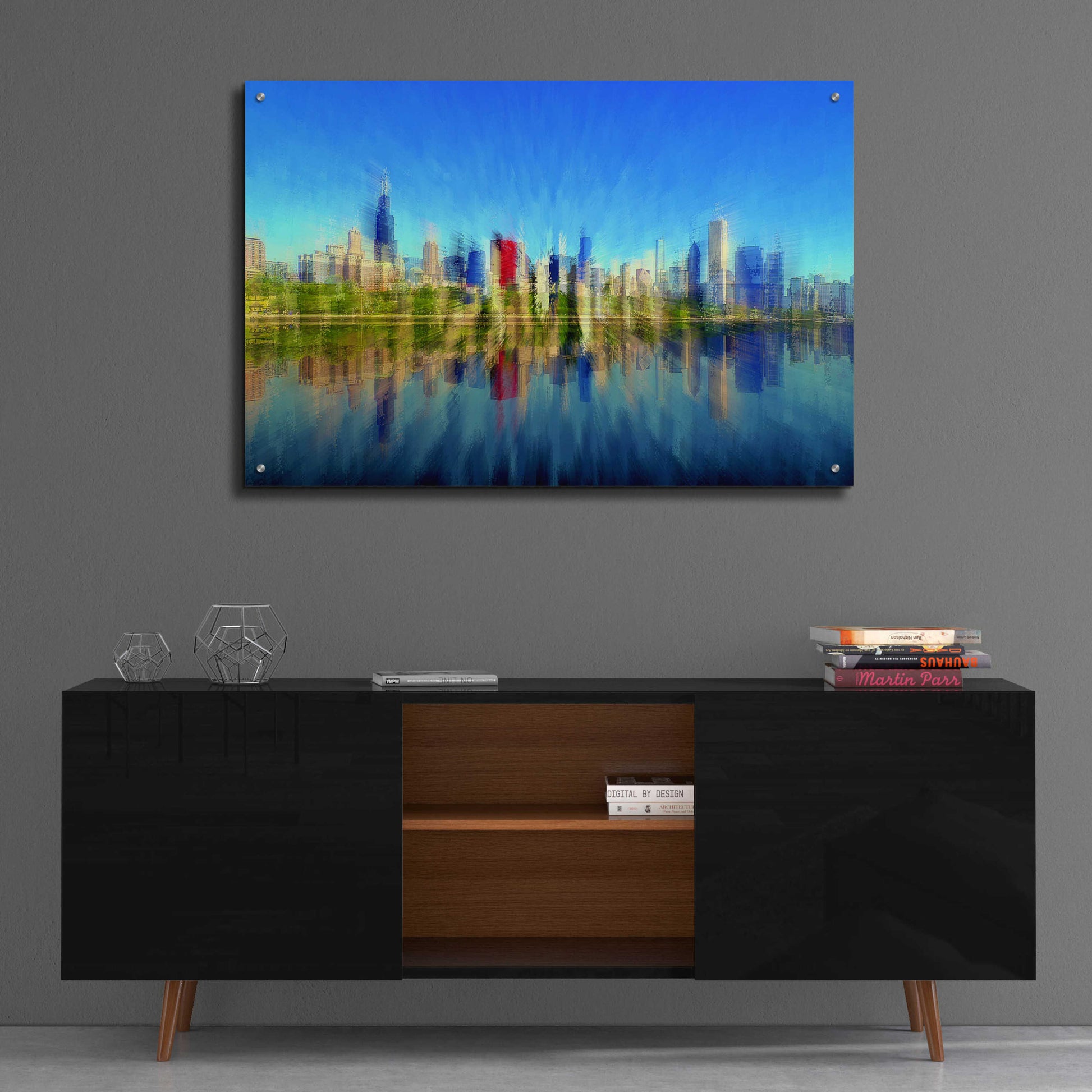 Epic Art 'Chicago Skyline 4' by David Manlove, Acrylic Glass Wall Art,36x24