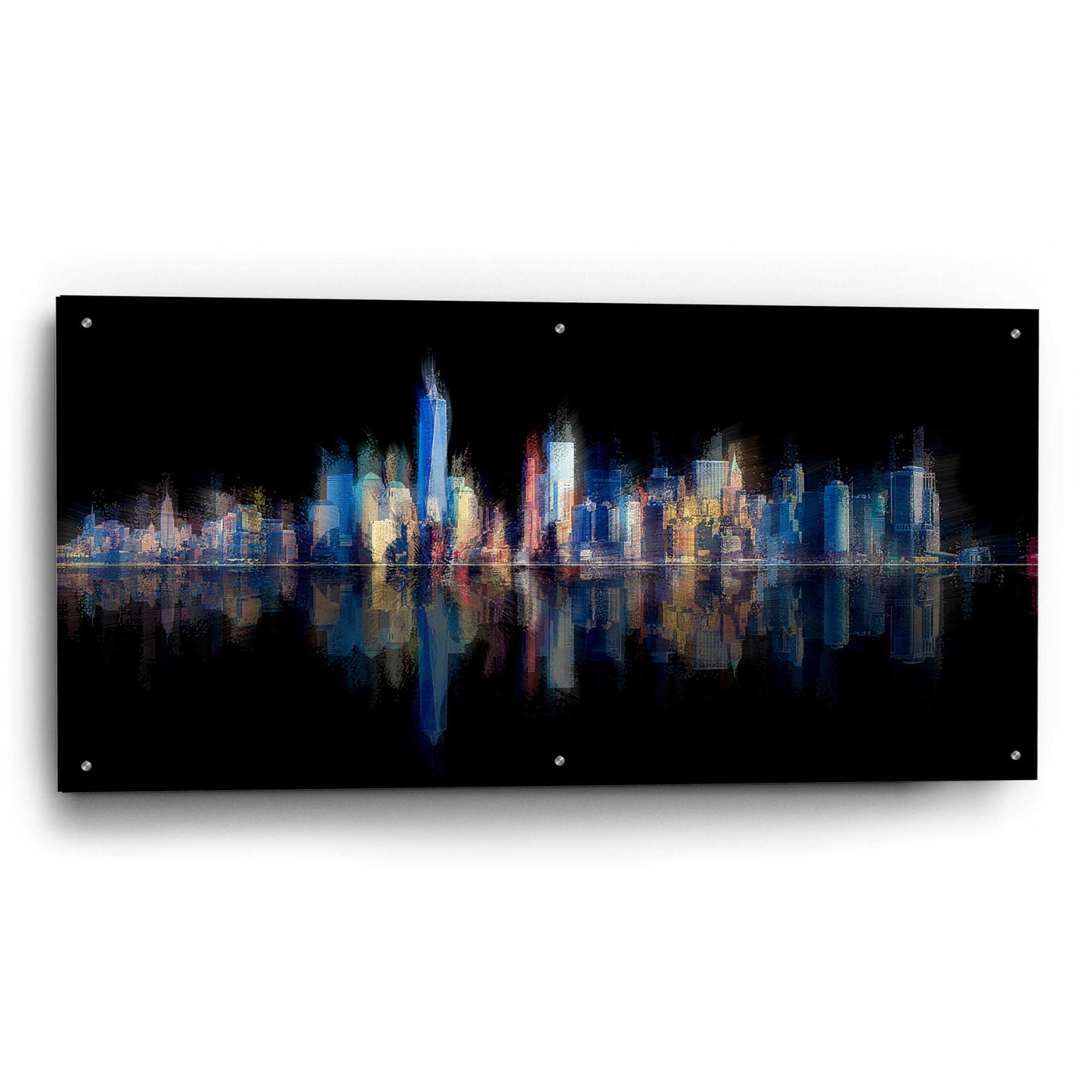 Epic Art 'New York Pan 6' by David Manlove, Acrylic Glass Wall Art,48x24