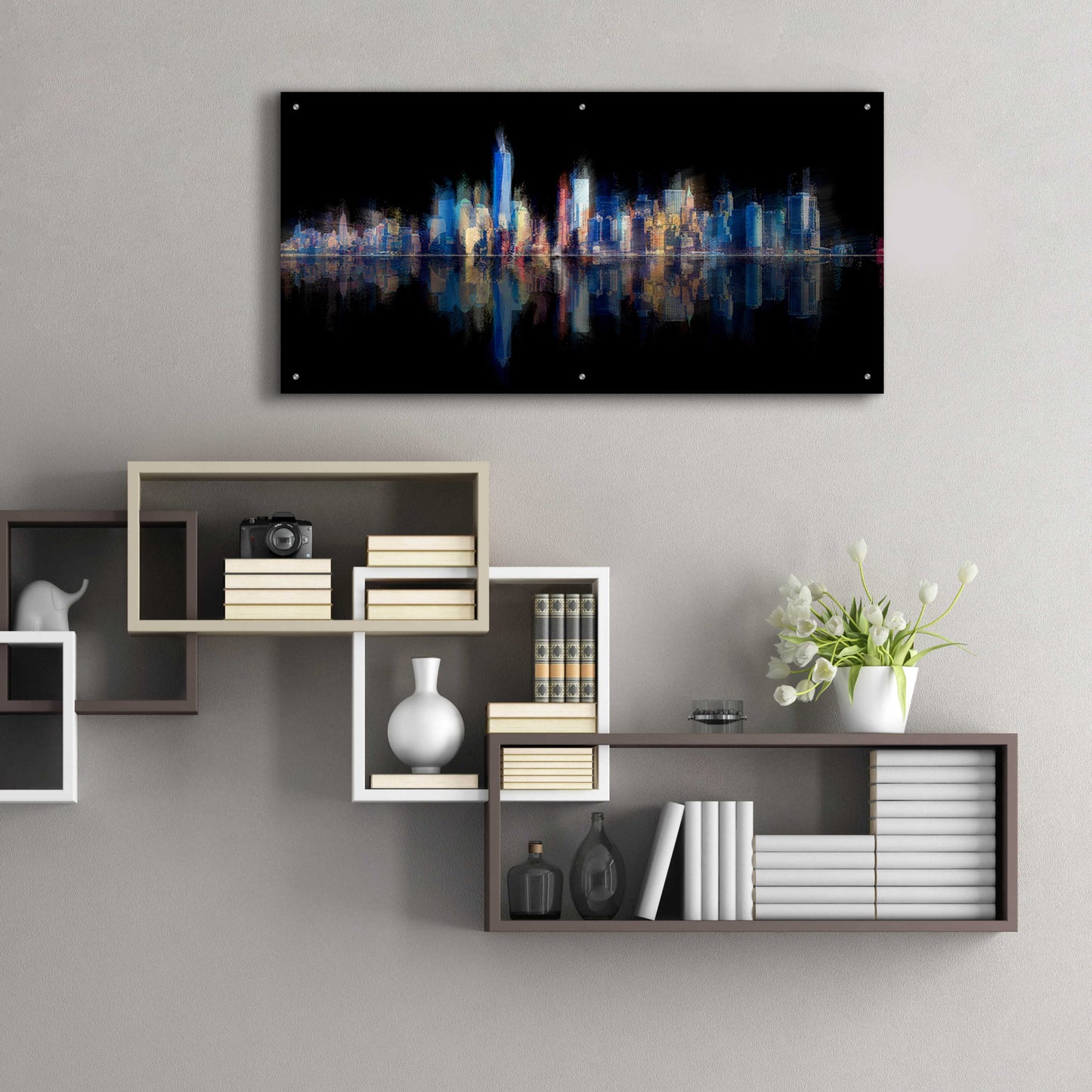 Epic Art 'New York Pan 6' by David Manlove, Acrylic Glass Wall Art,48x24