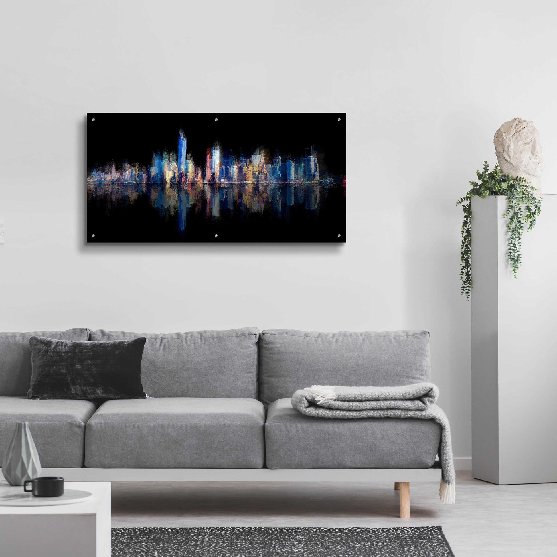 Epic Art 'New York Pan 6' by David Manlove, Acrylic Glass Wall Art,48x24