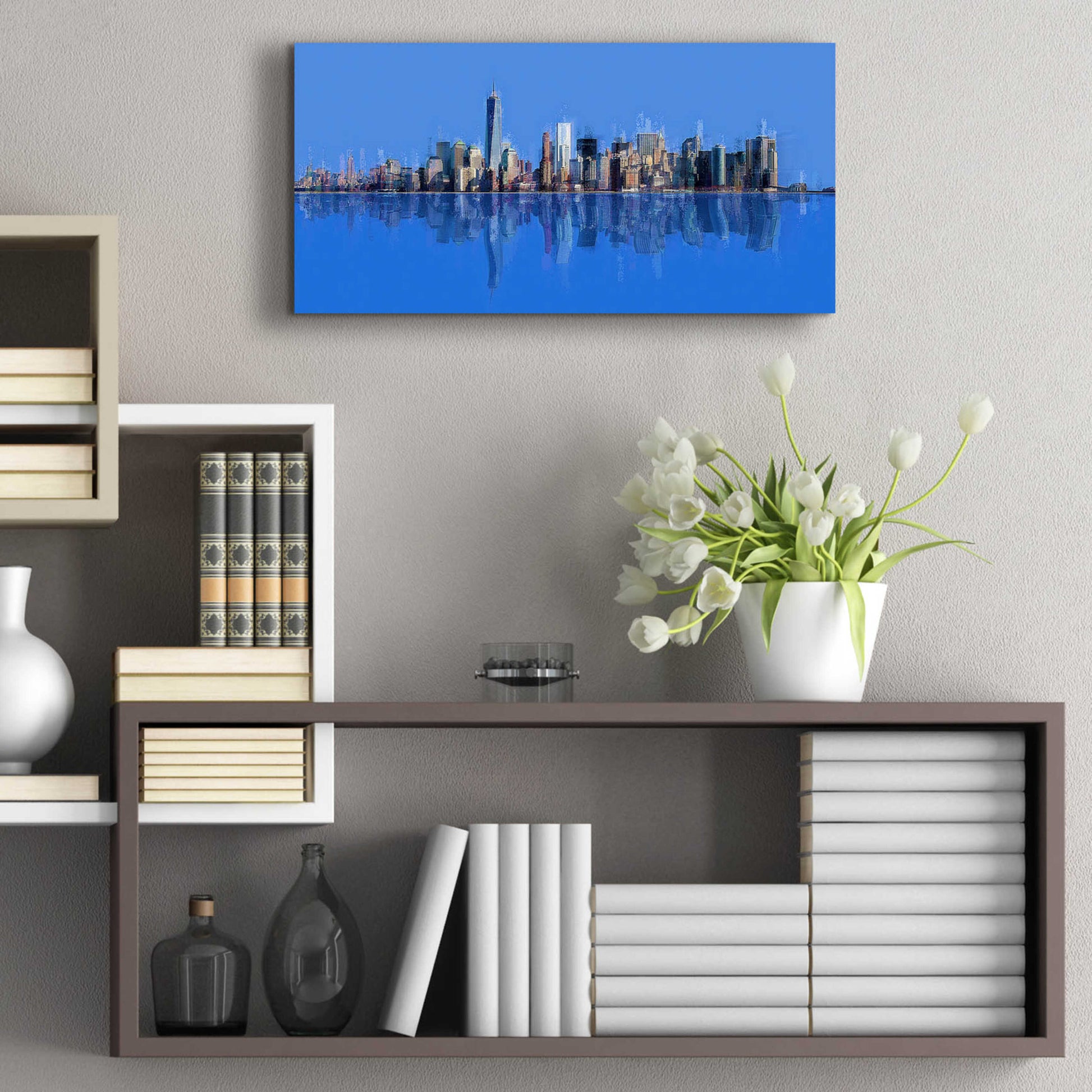 Epic Art 'New York Pan 10' by David Manlove, Acrylic Glass Wall Art,24x12