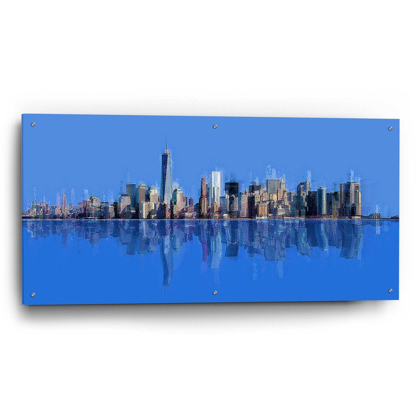 Epic Art 'New York Pan 10' by David Manlove, Acrylic Glass Wall Art,48x24